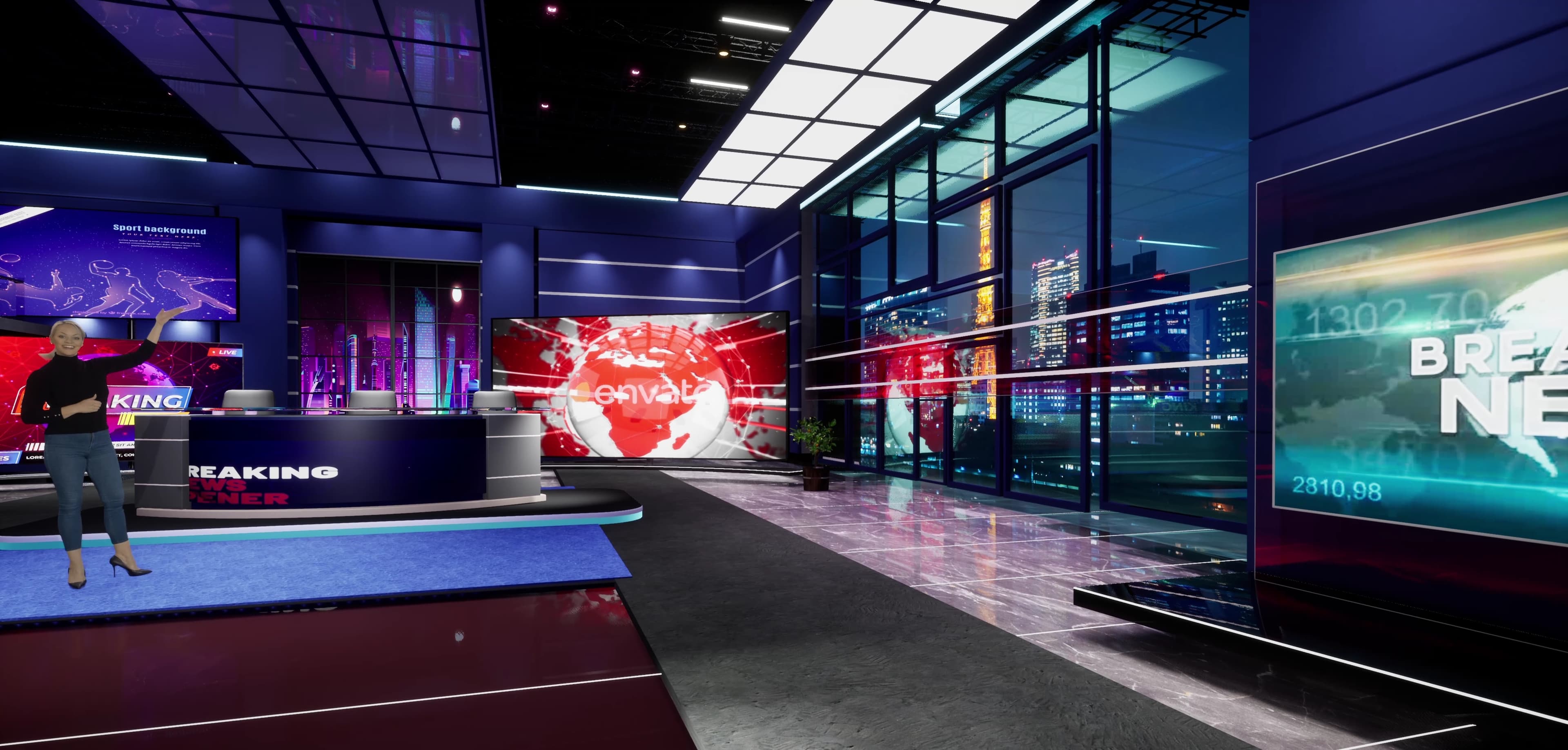 NEWSROOM VOTM3 | Unreal Engine Corporate Virtual Set