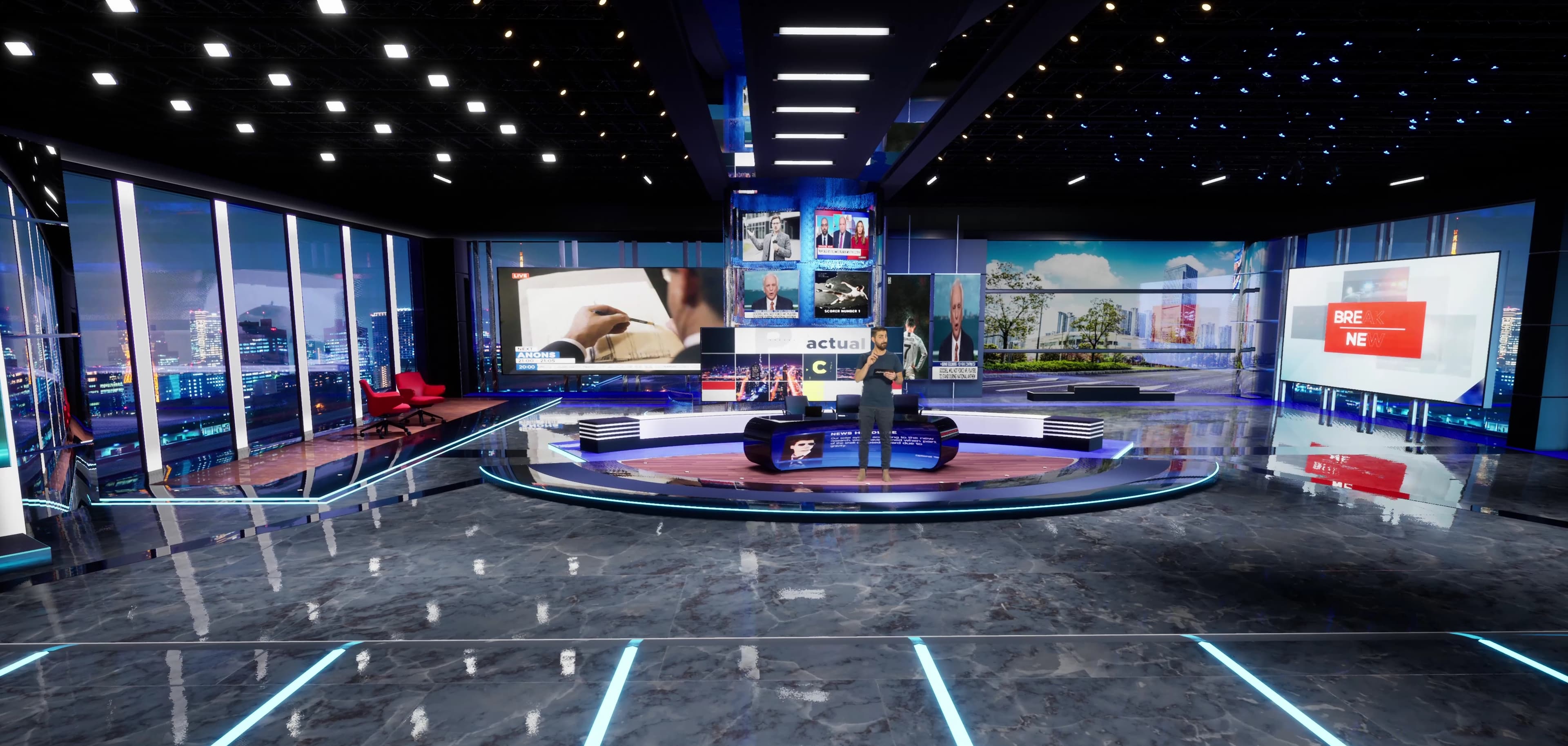 NEWSROOM BTHD7 | Unreal Engine Corporate Virtual Set-3