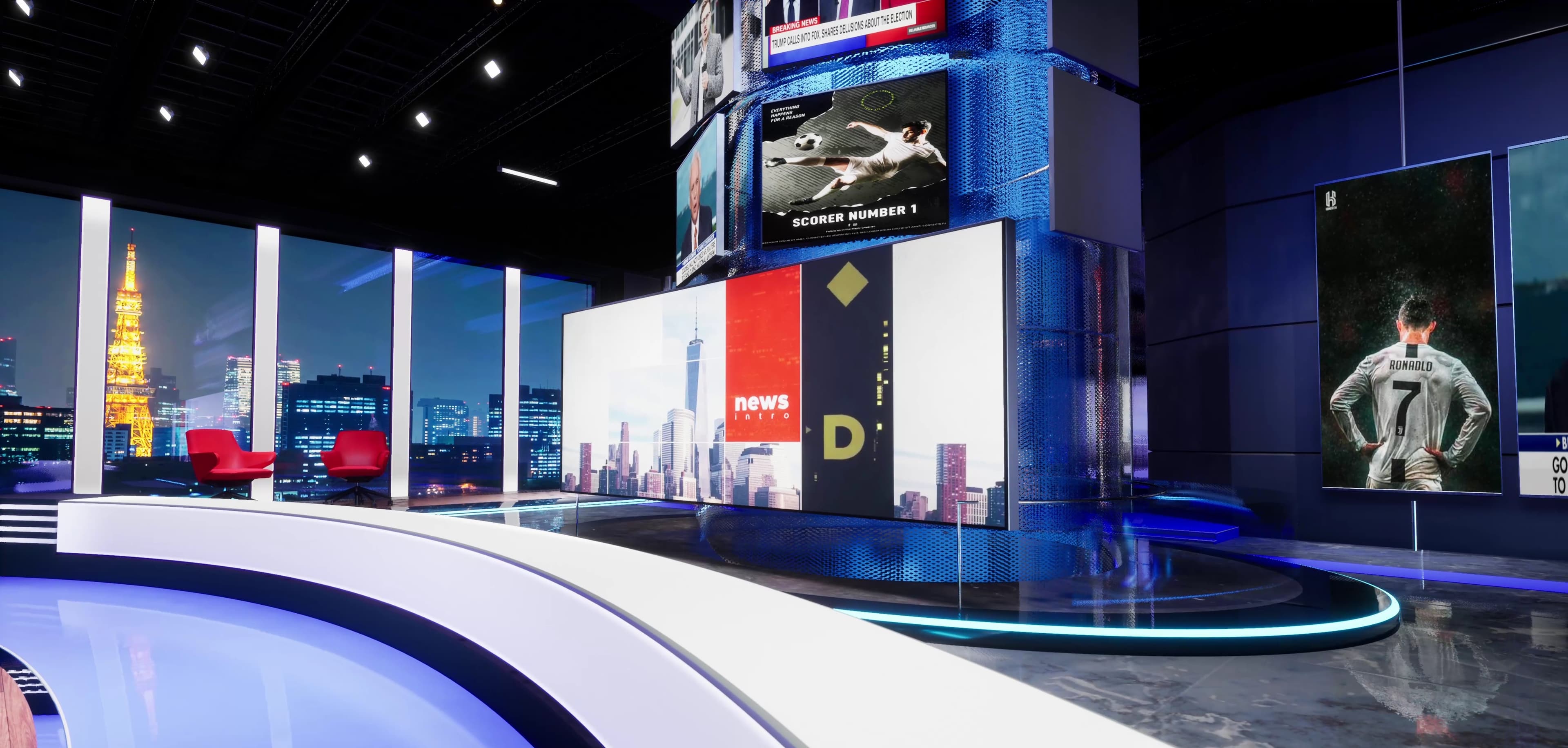 NEWSROOM BTHD7 | Unreal Engine Corporate Virtual Set-4