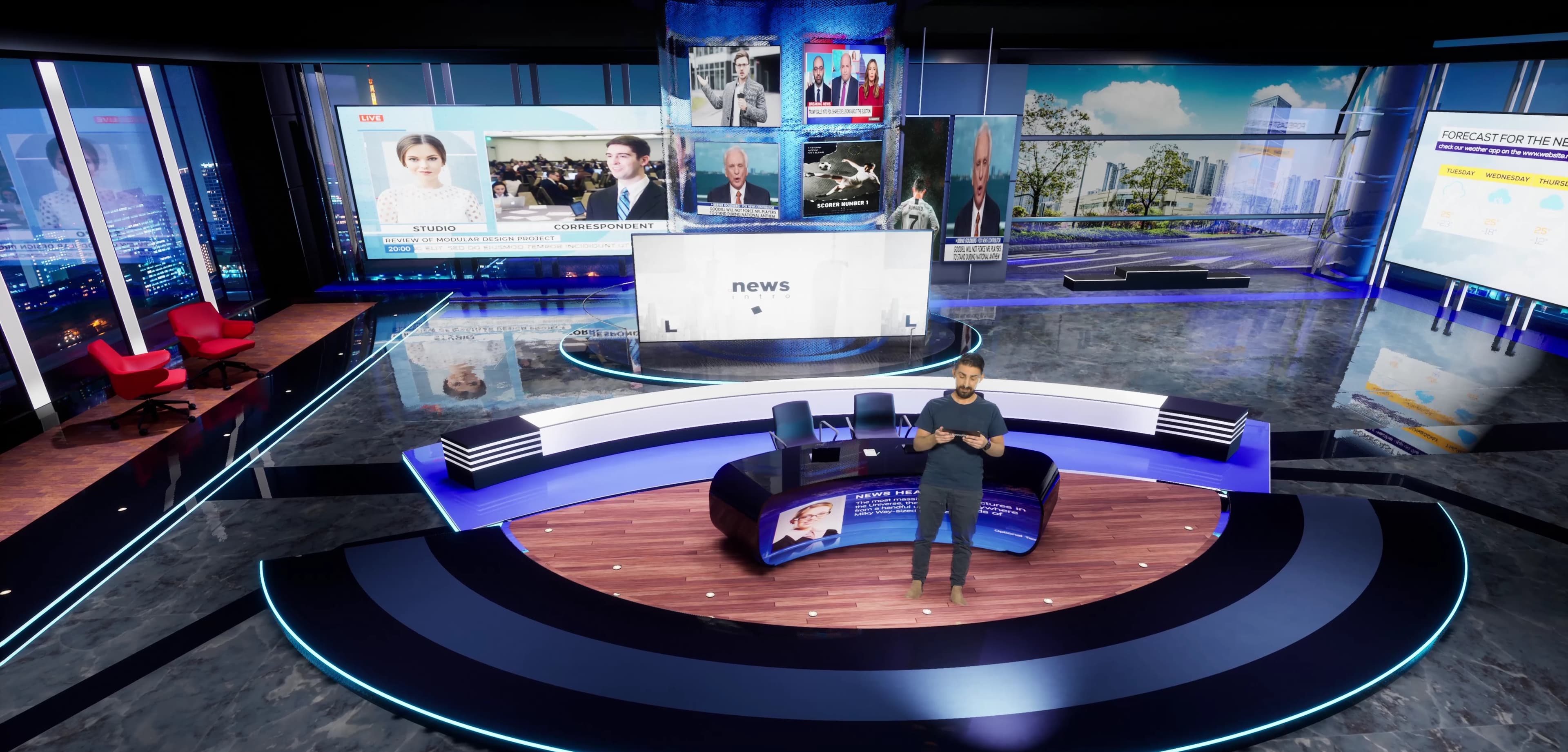 NEWSROOM BTHD7 | Unreal Engine Corporate Virtual Set-6