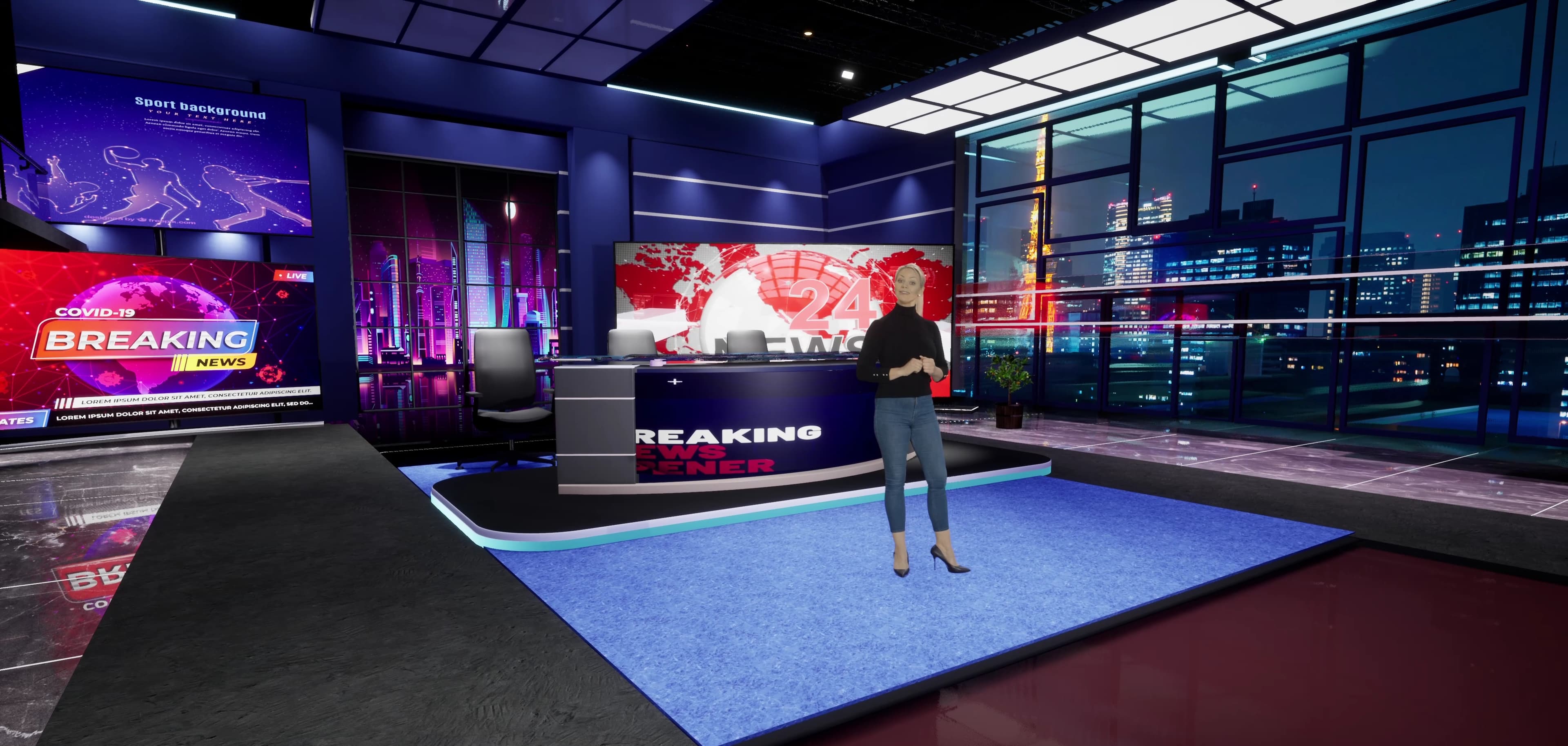 NEWSROOM VOTM3 | Unreal Engine Corporate Virtual Set-4