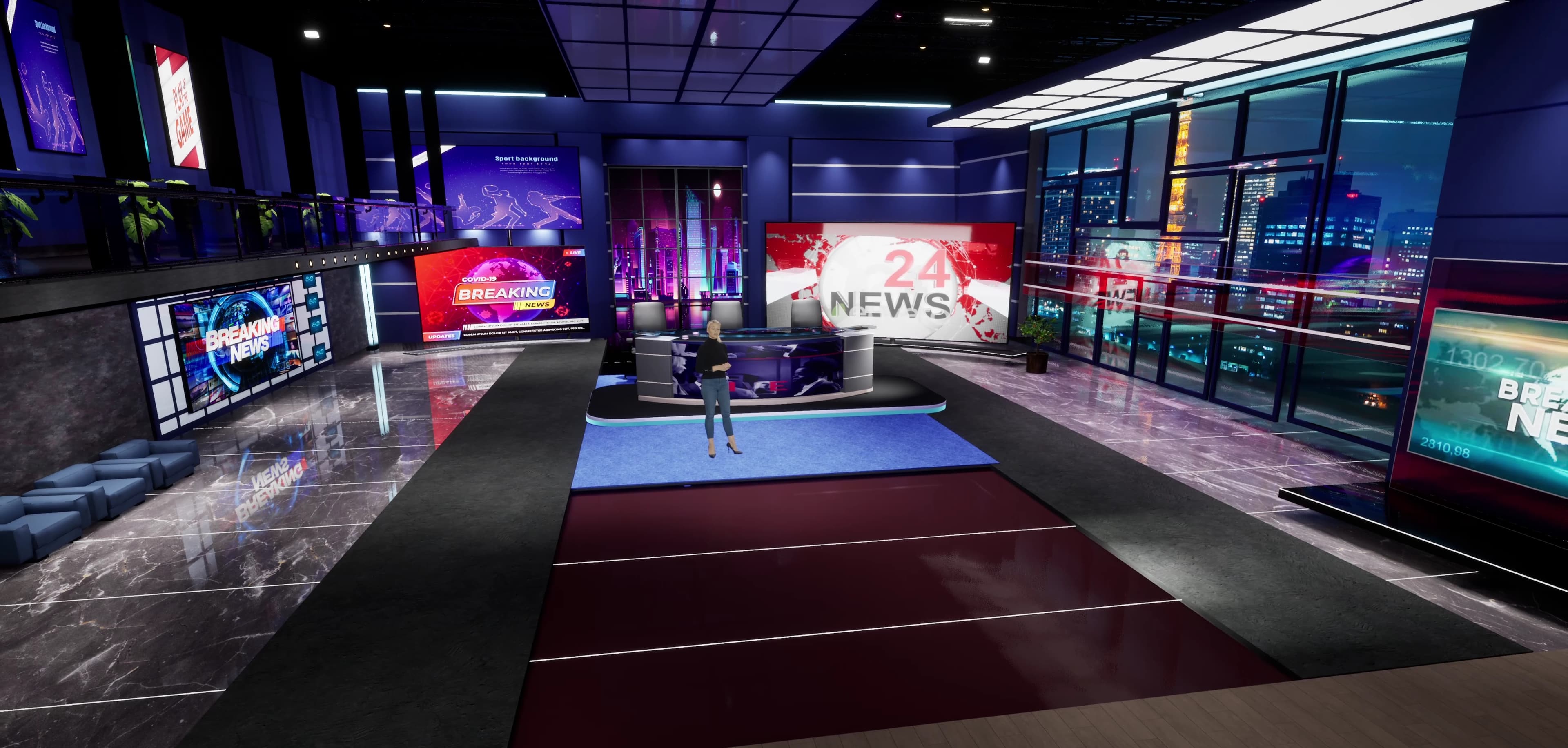 NEWSROOM VOTM3 | Unreal Engine Corporate Virtual Set-6