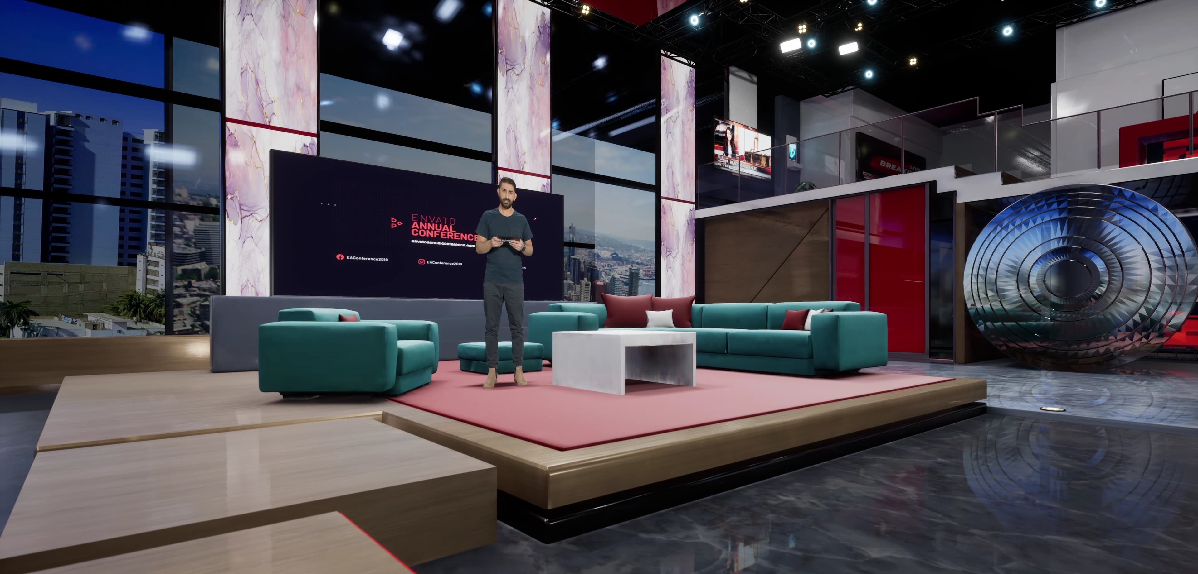 NEWSROOM FEYX7 | Unreal Engine Corporate Virtual Set-8