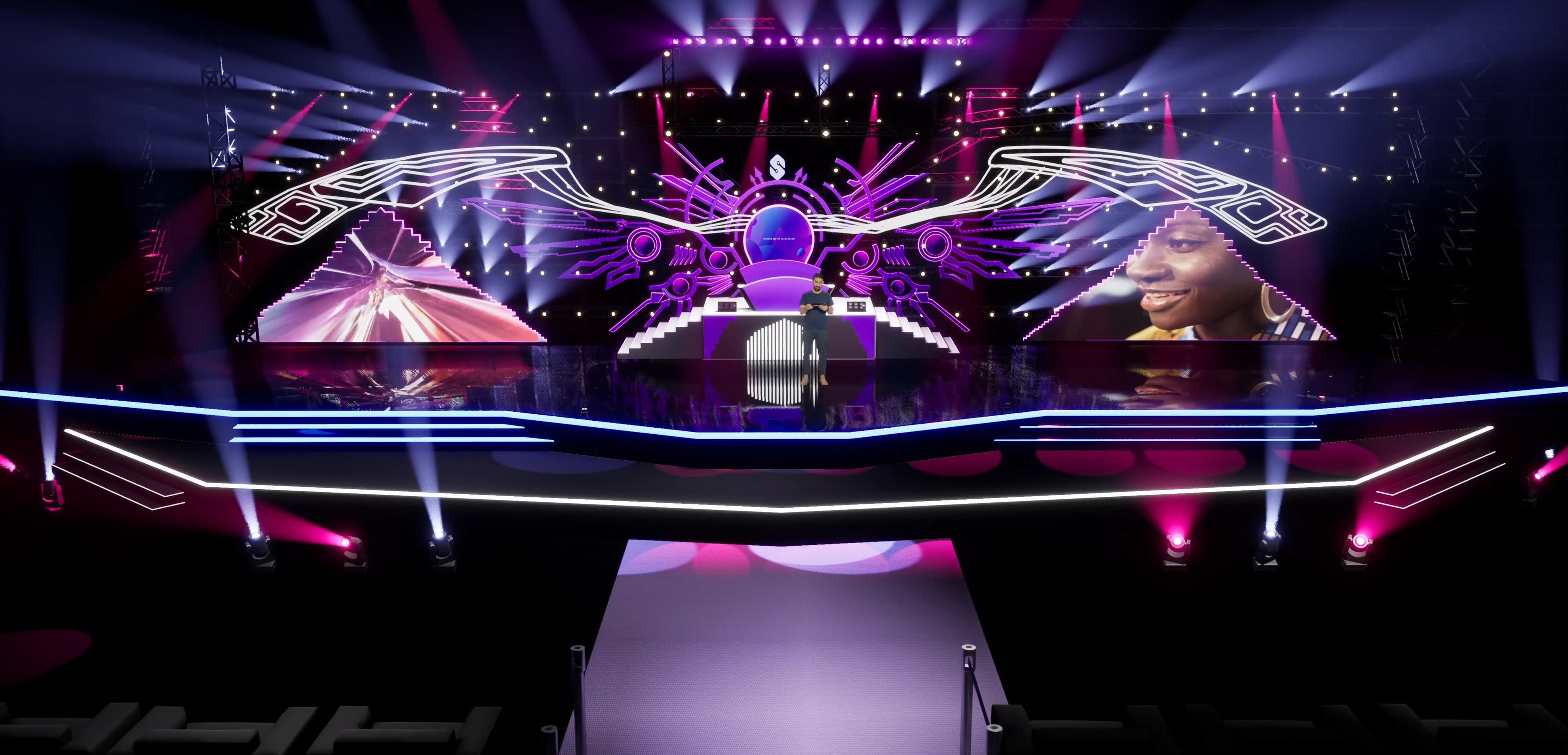 STAGE PNG9 | DMX Pyro | Unreal Engine Corporate Virtual Set-4