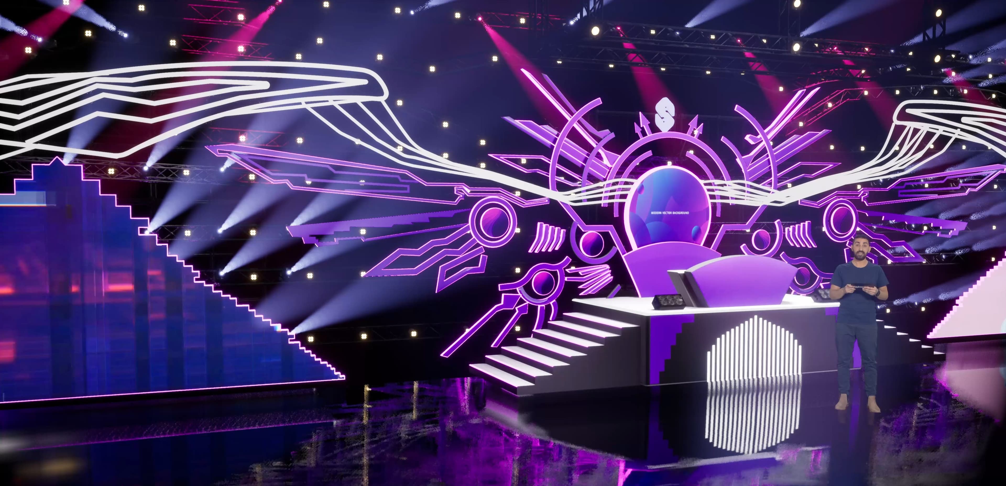 STAGE PNG9 | DMX Pyro | Unreal Engine Corporate Virtual Set-5