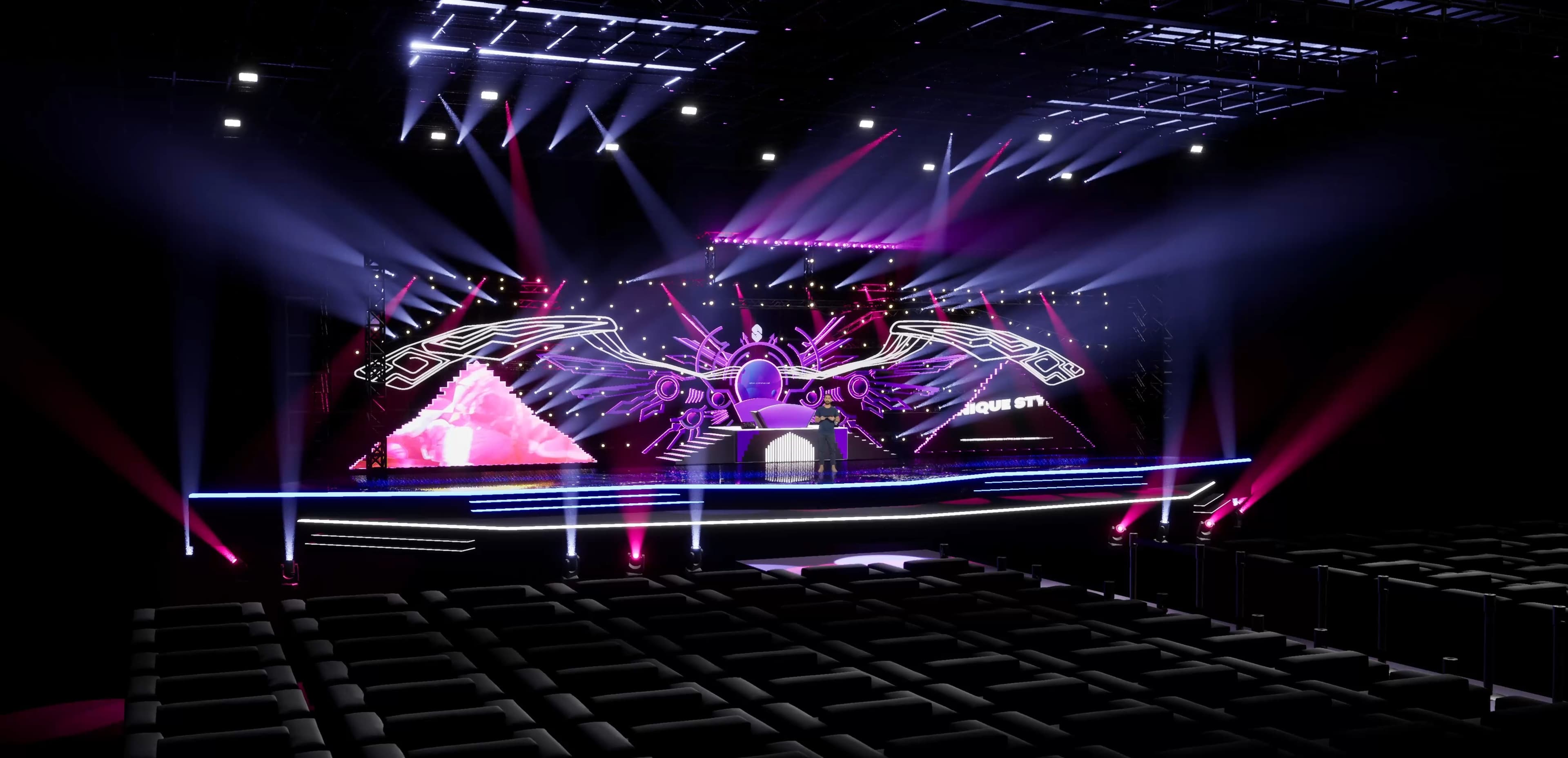 STAGE PNG9 | DMX Pyro | Unreal Engine Corporate Virtual Set-6