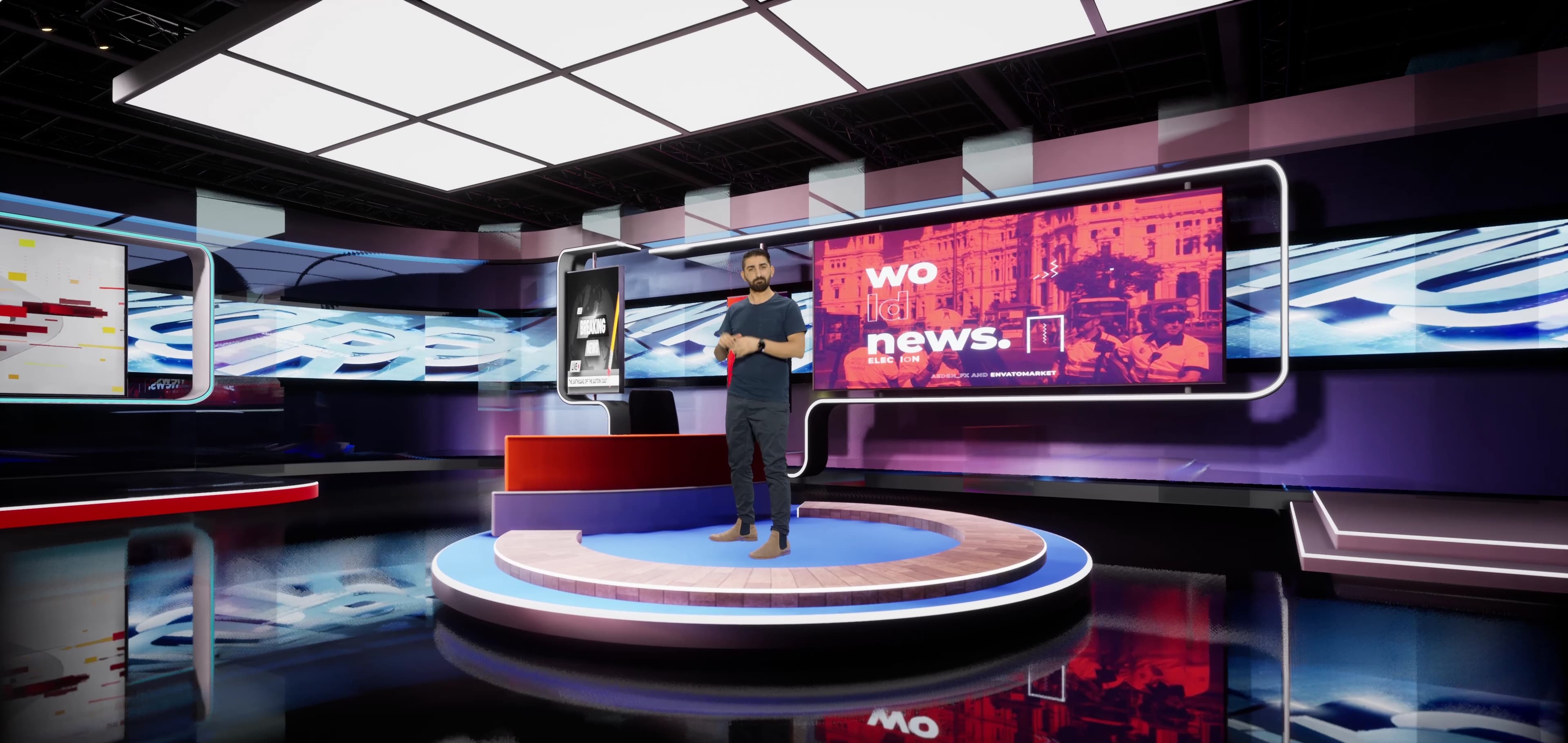 NEWSROOM RKOY5 | Unreal Engine Corporate Virtual Set-2