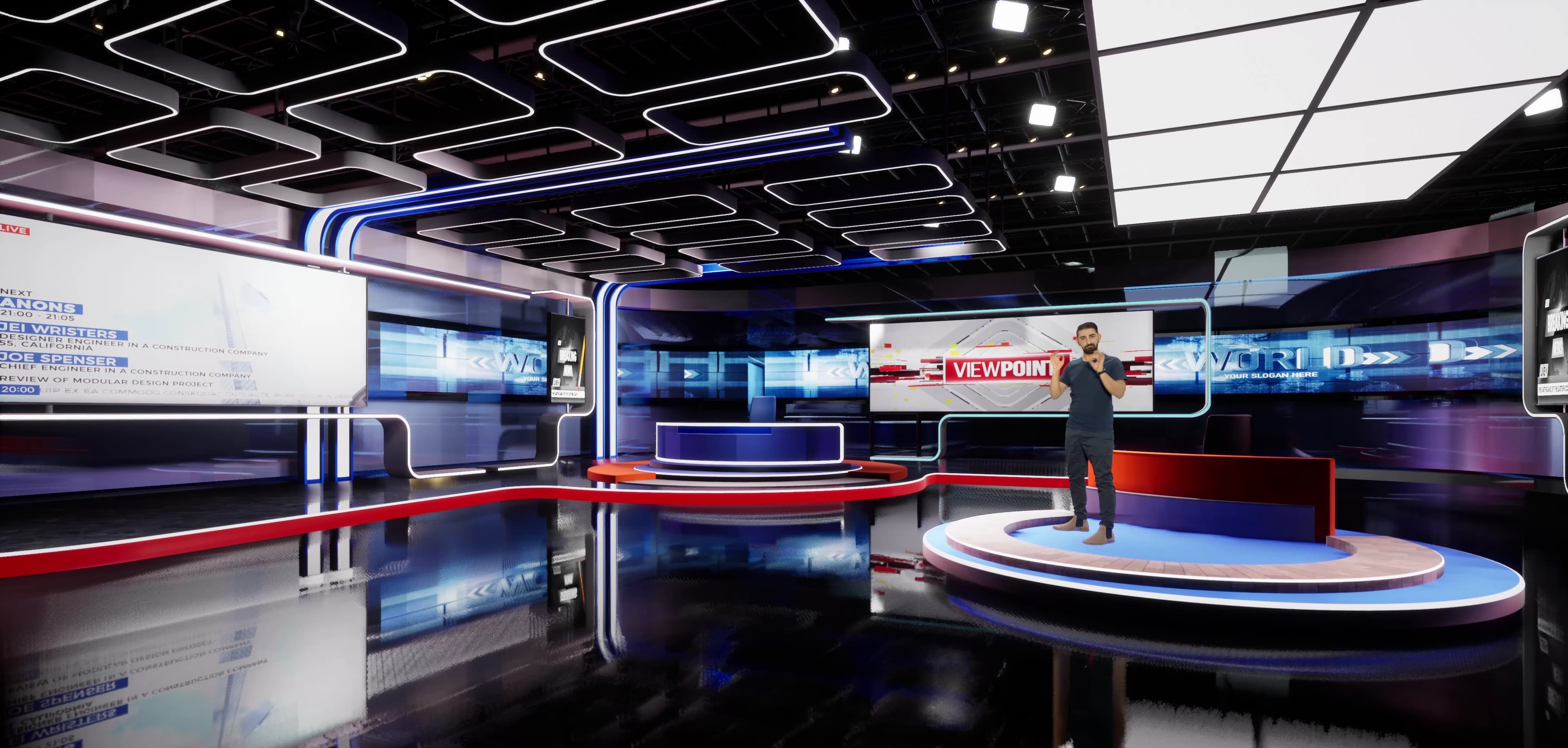 NEWSROOM RKOY5 | Unreal Engine Corporate Virtual Set-5