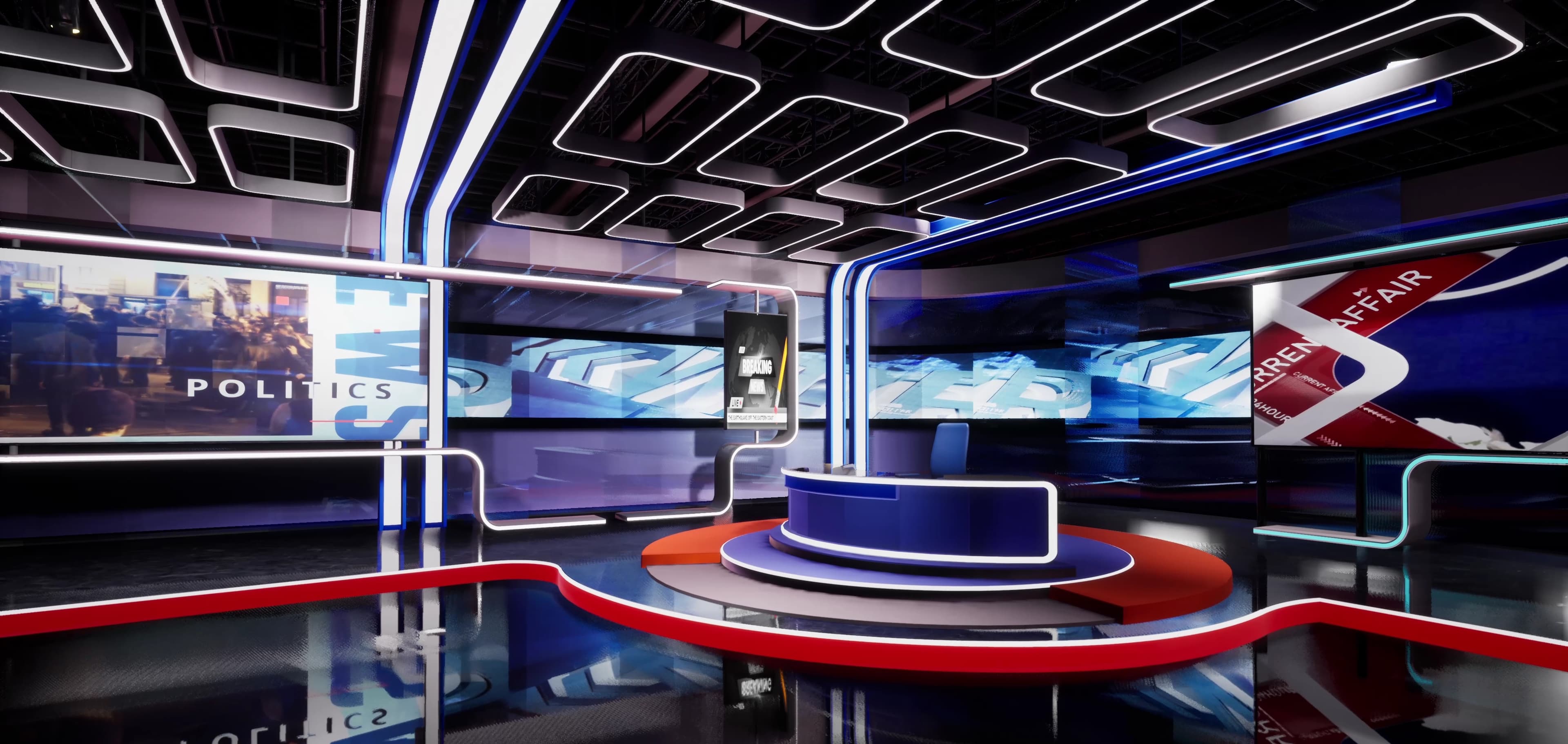NEWSROOM RKOY5 | Unreal Engine Corporate Virtual Set-6