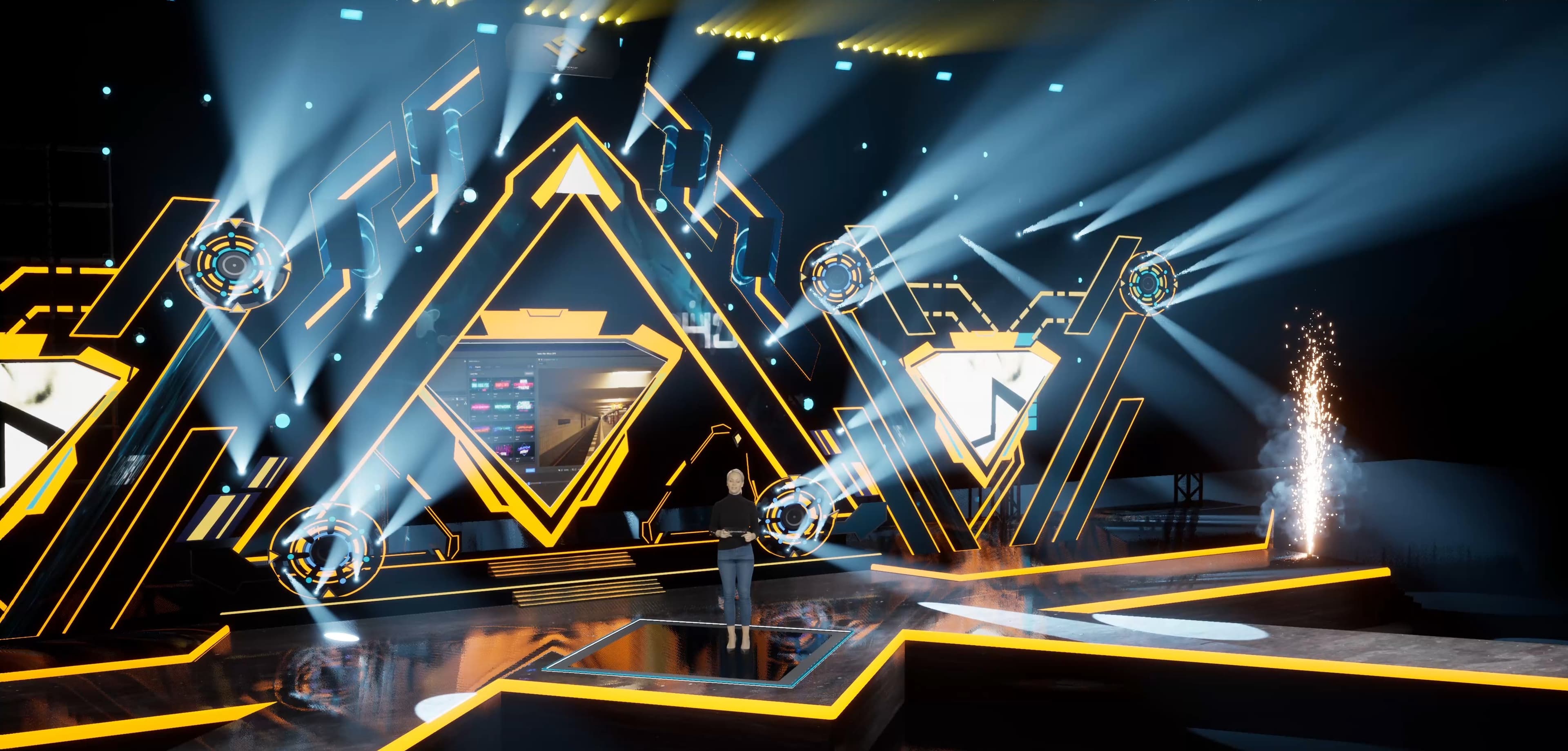STAGE YLM3 | DMX Pyro | Unreal Engine Corporate Virtual Set-5