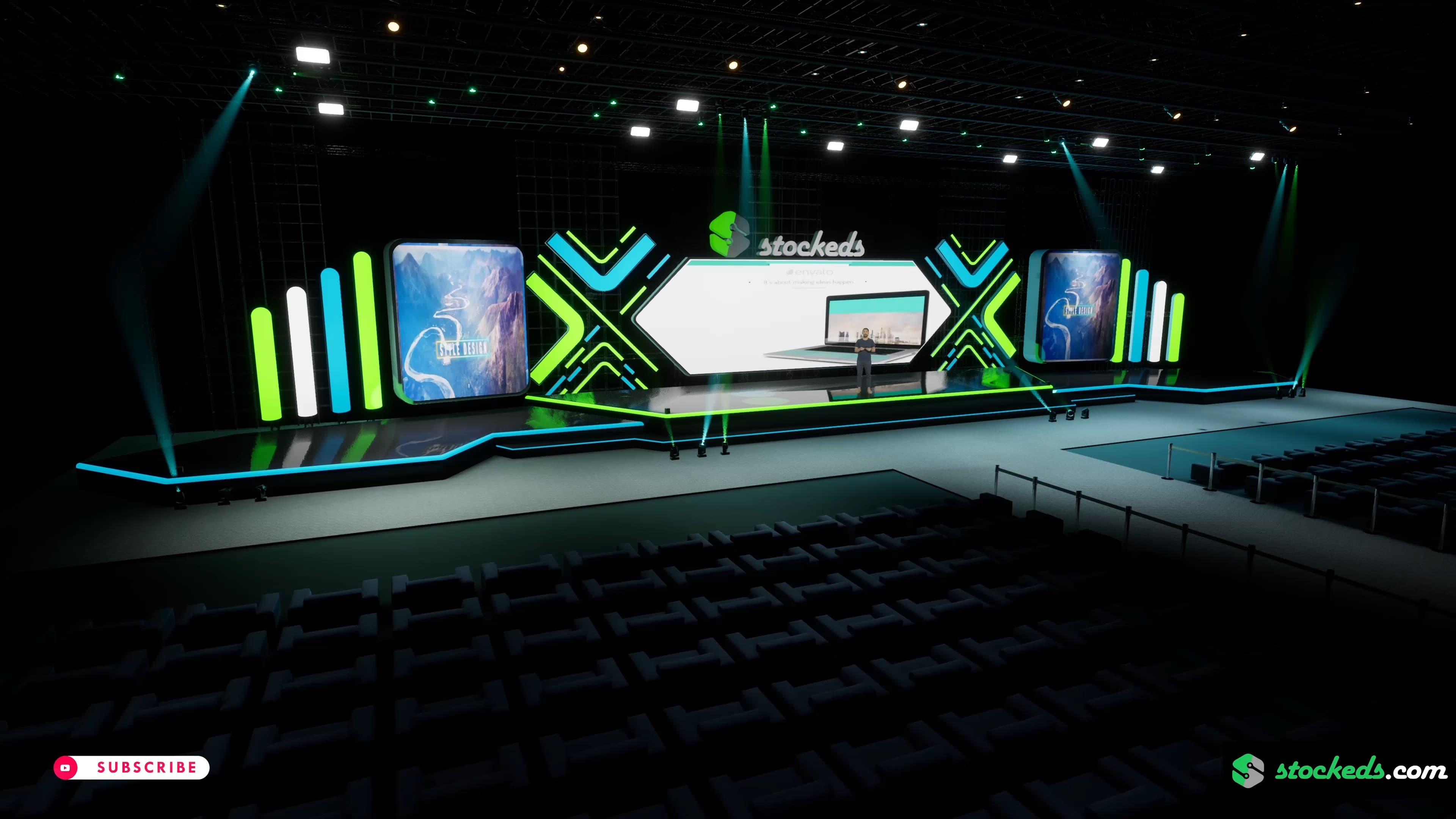 STAGE PMZ1 | DMX Pyro | Unreal Engine Corporate Virtual Set-5