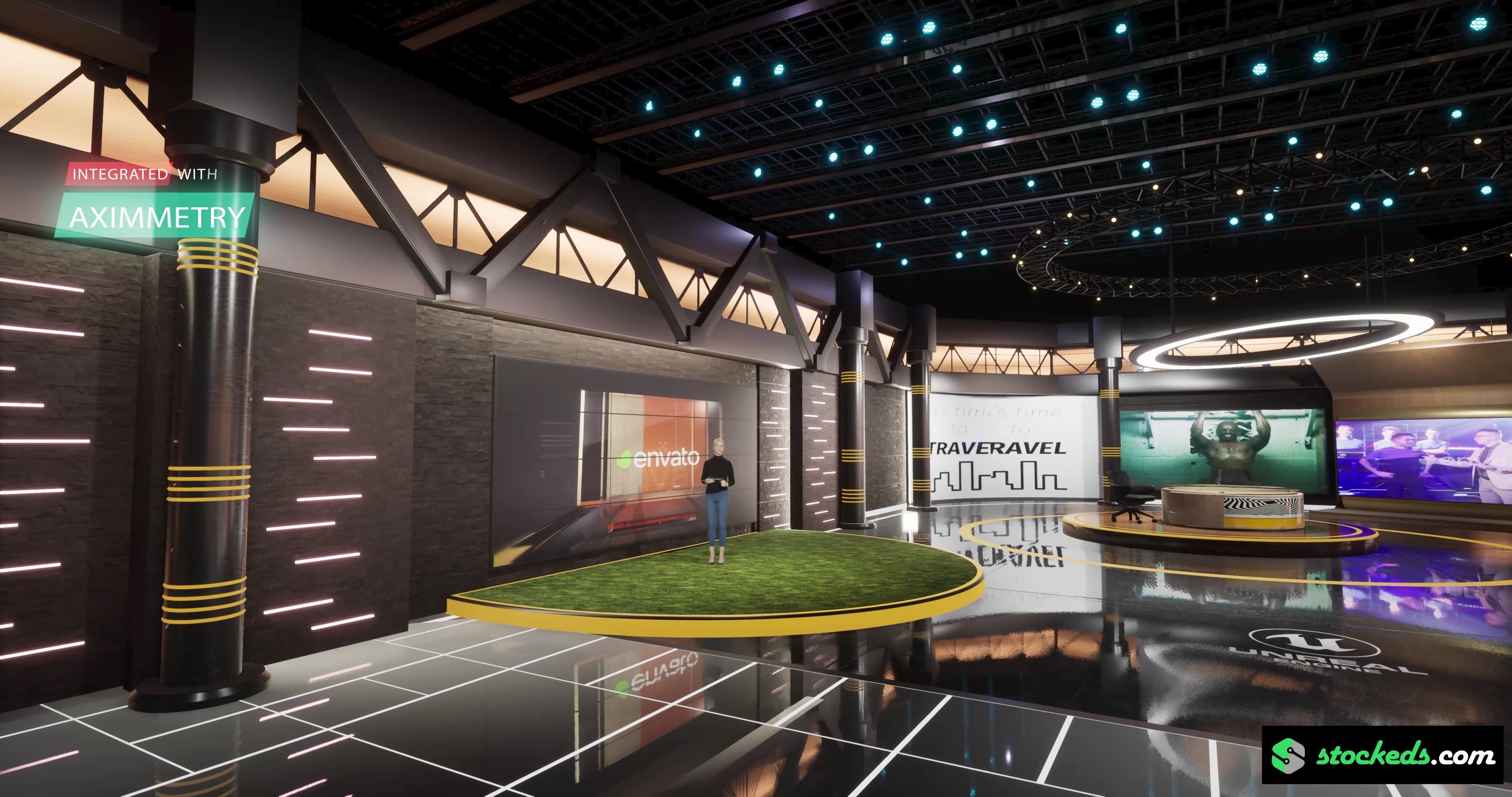 SPORTS TALKSHOW RR3X1 | Unreal Engine Corporate Virtual Set