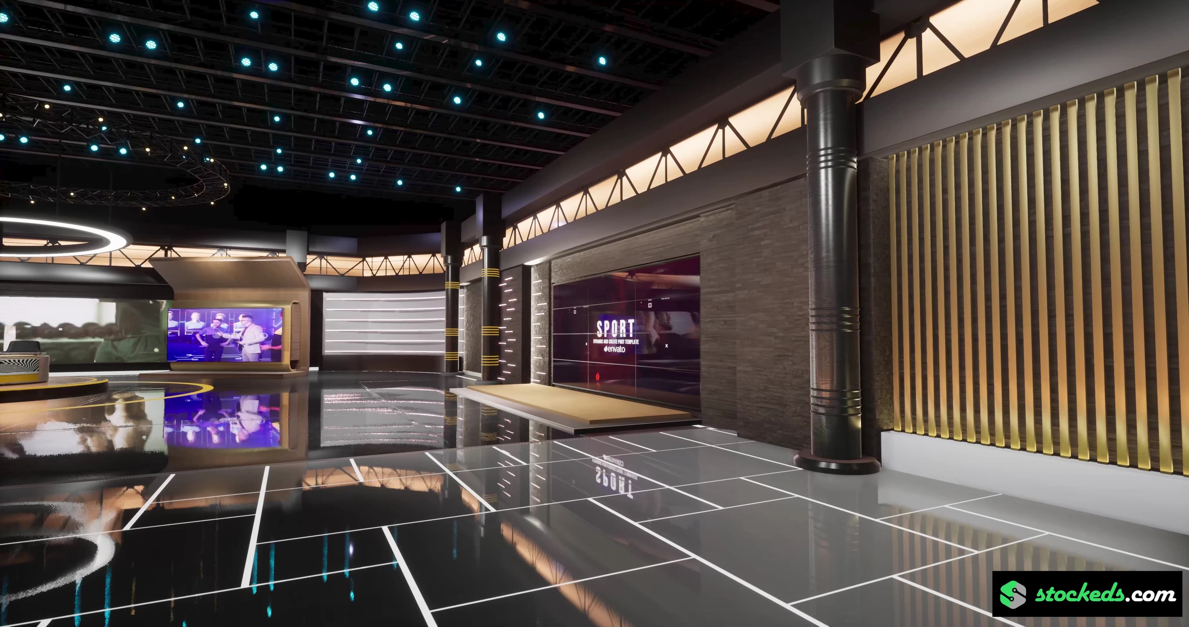 SPORTS TALKSHOW RR3X1 | Unreal Engine Corporate Virtual Set-5