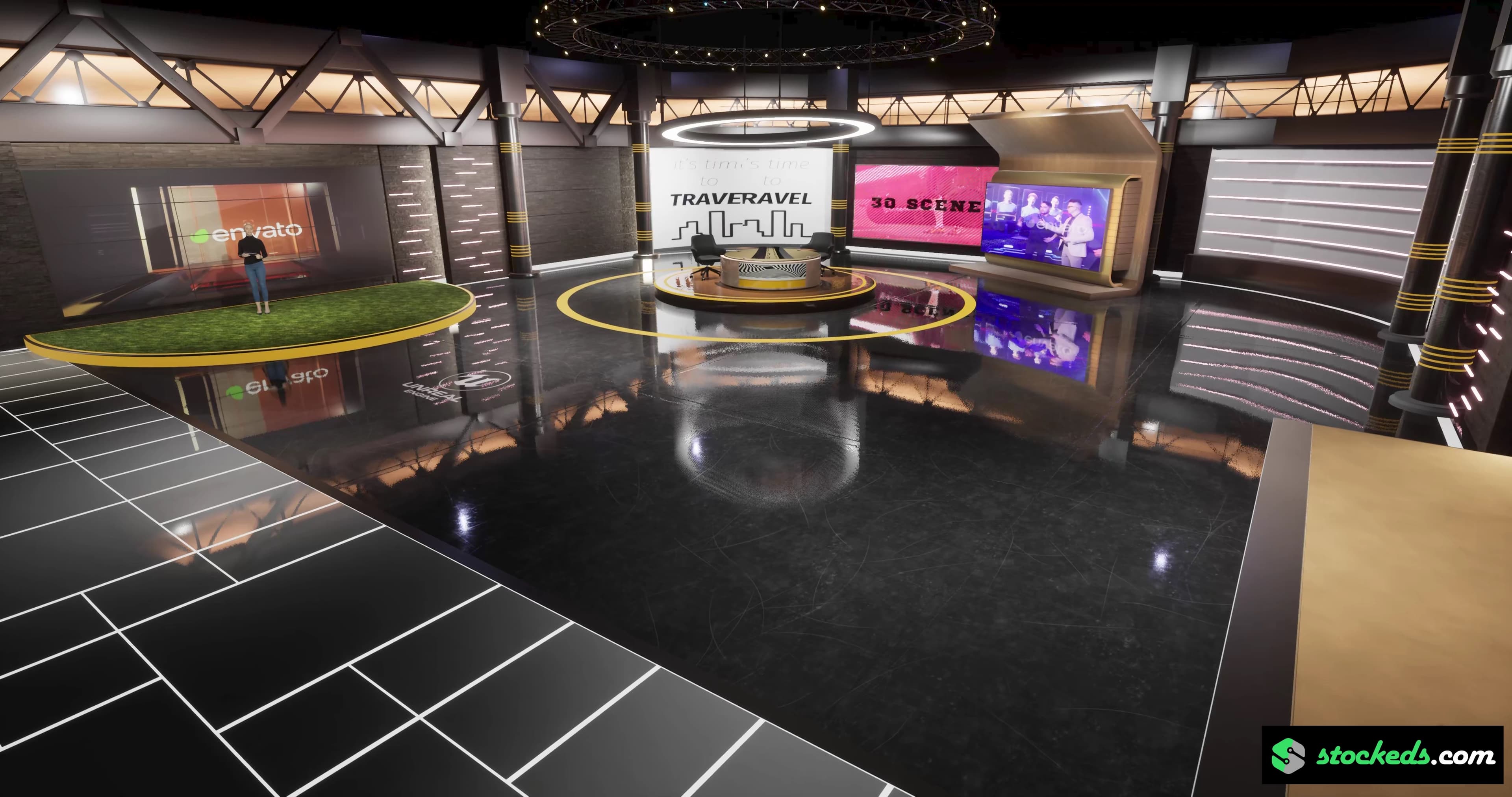 SPORTS TALKSHOW RR3X1 | Unreal Engine Corporate Virtual Set-6