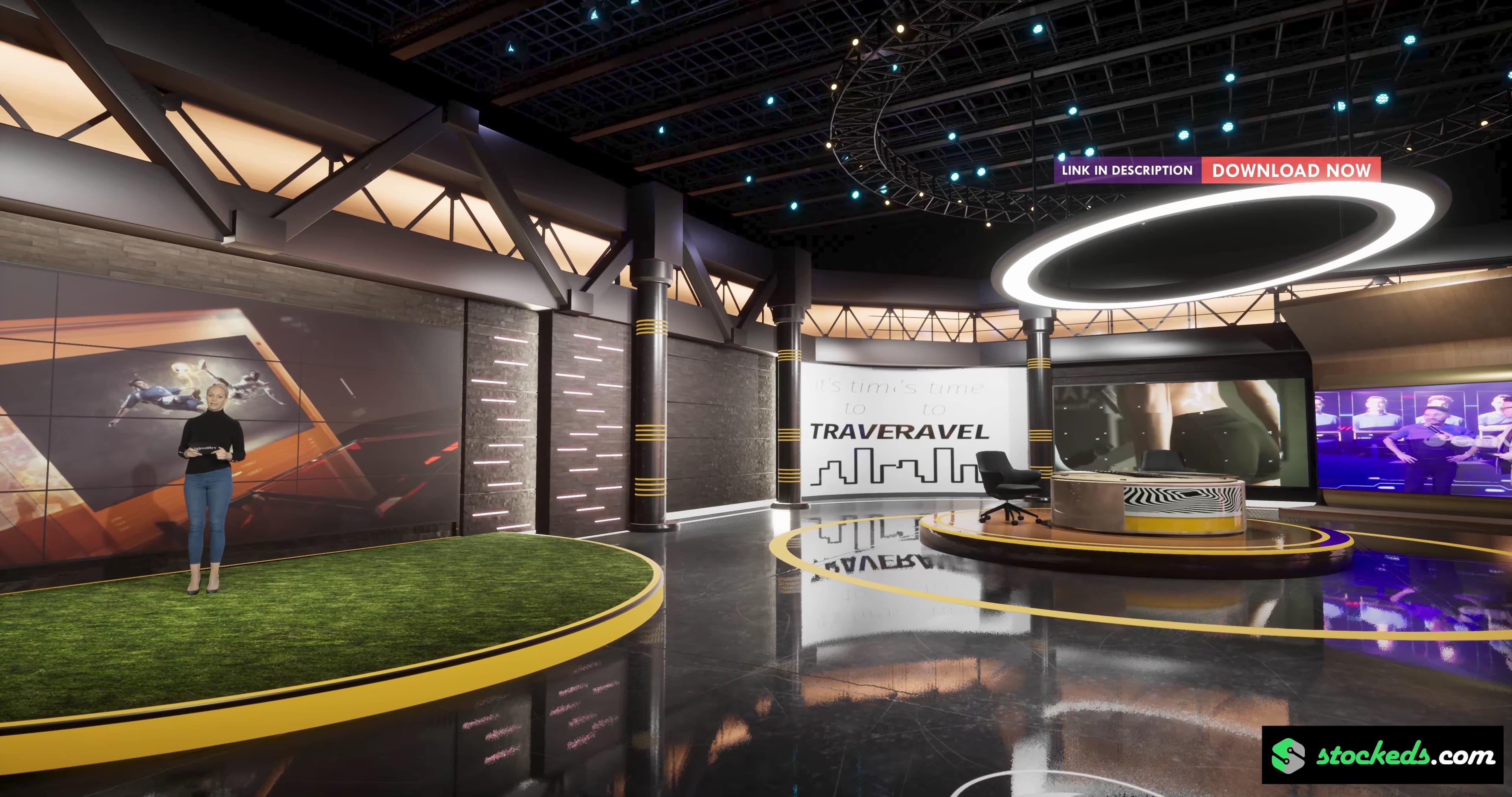 SPORTS TALKSHOW RR3X1 | Unreal Engine Corporate Virtual Set-7