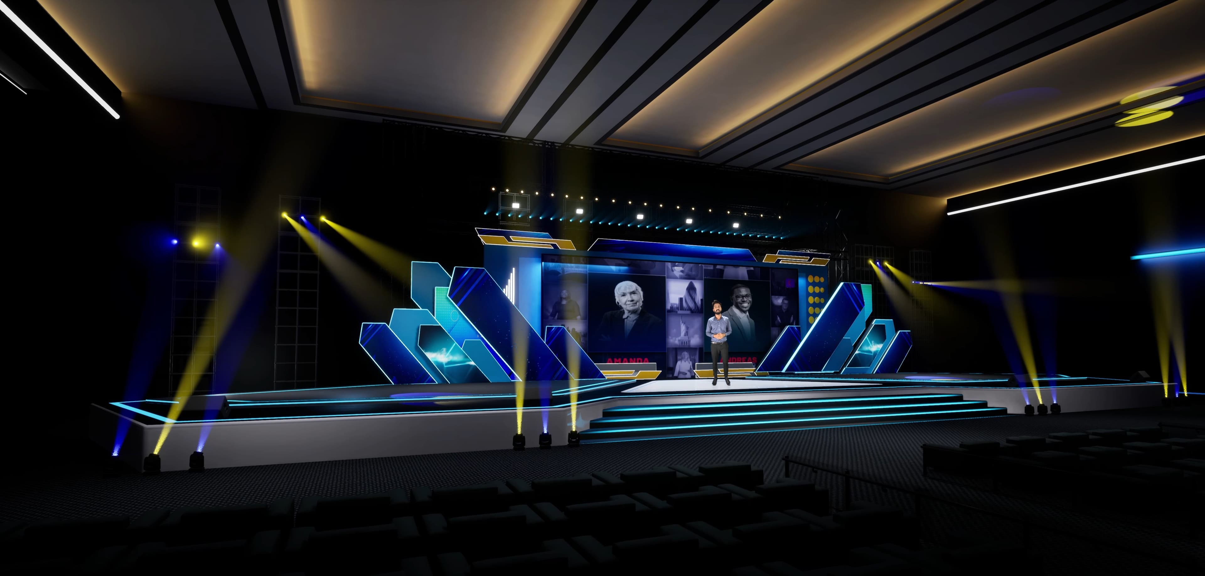 STAGE BY7U4 | DMX | Unreal Engine Corporate Virtual Set