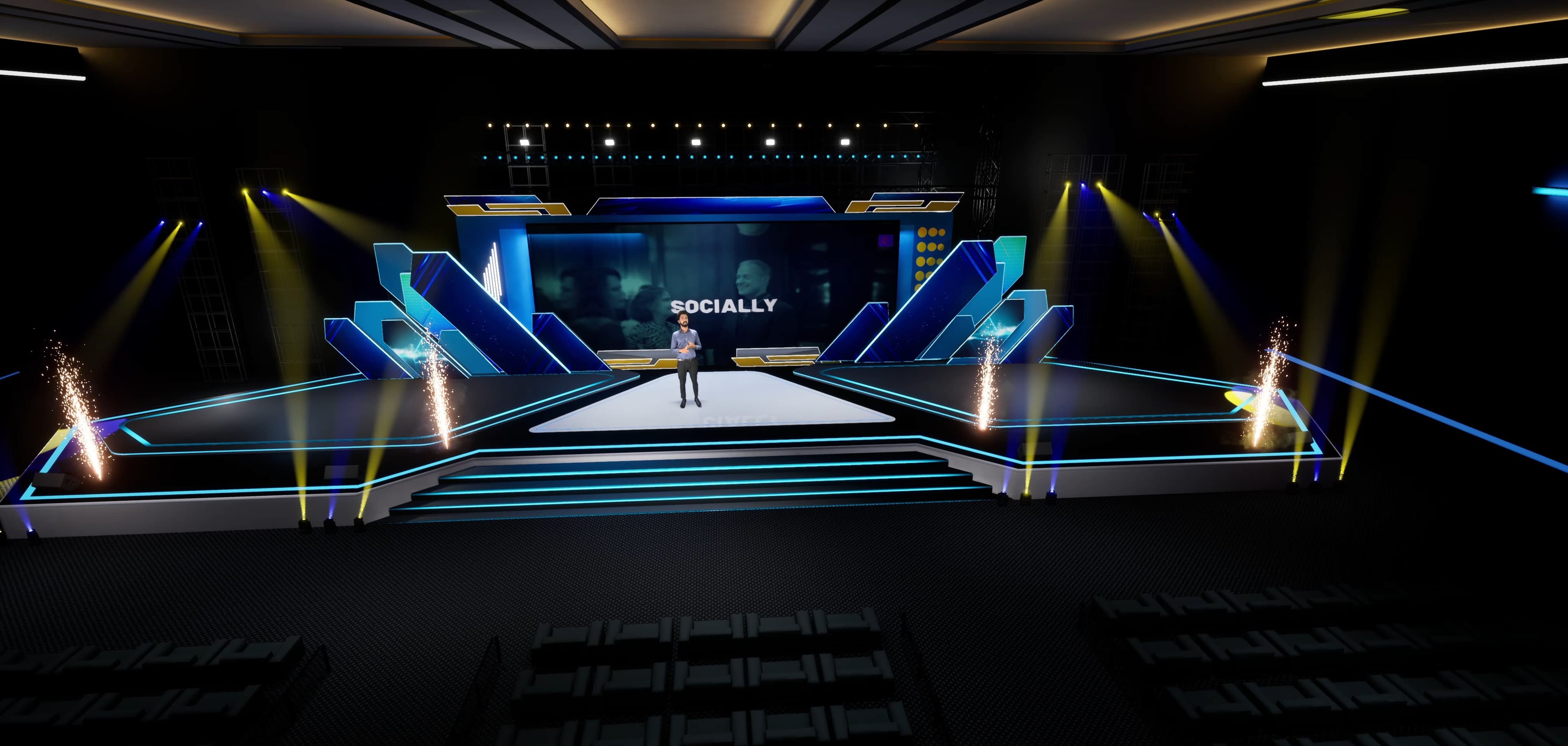 STAGE BY7U4 | DMX | Unreal Engine Corporate Virtual Set-4