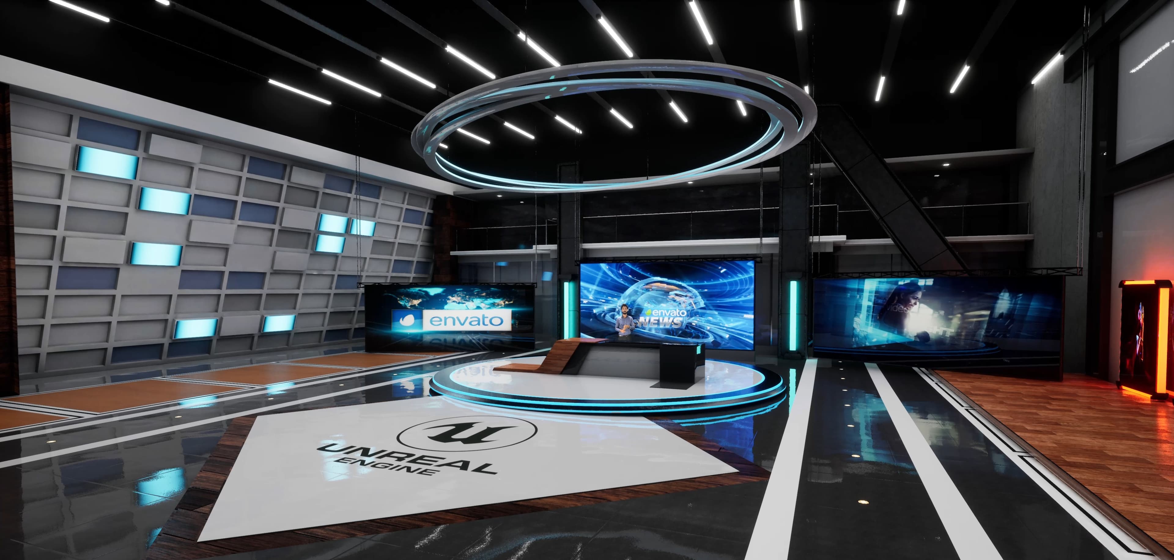 NEWSROOM KVSN6 | Unreal Engine Corporate Virtual Set-2