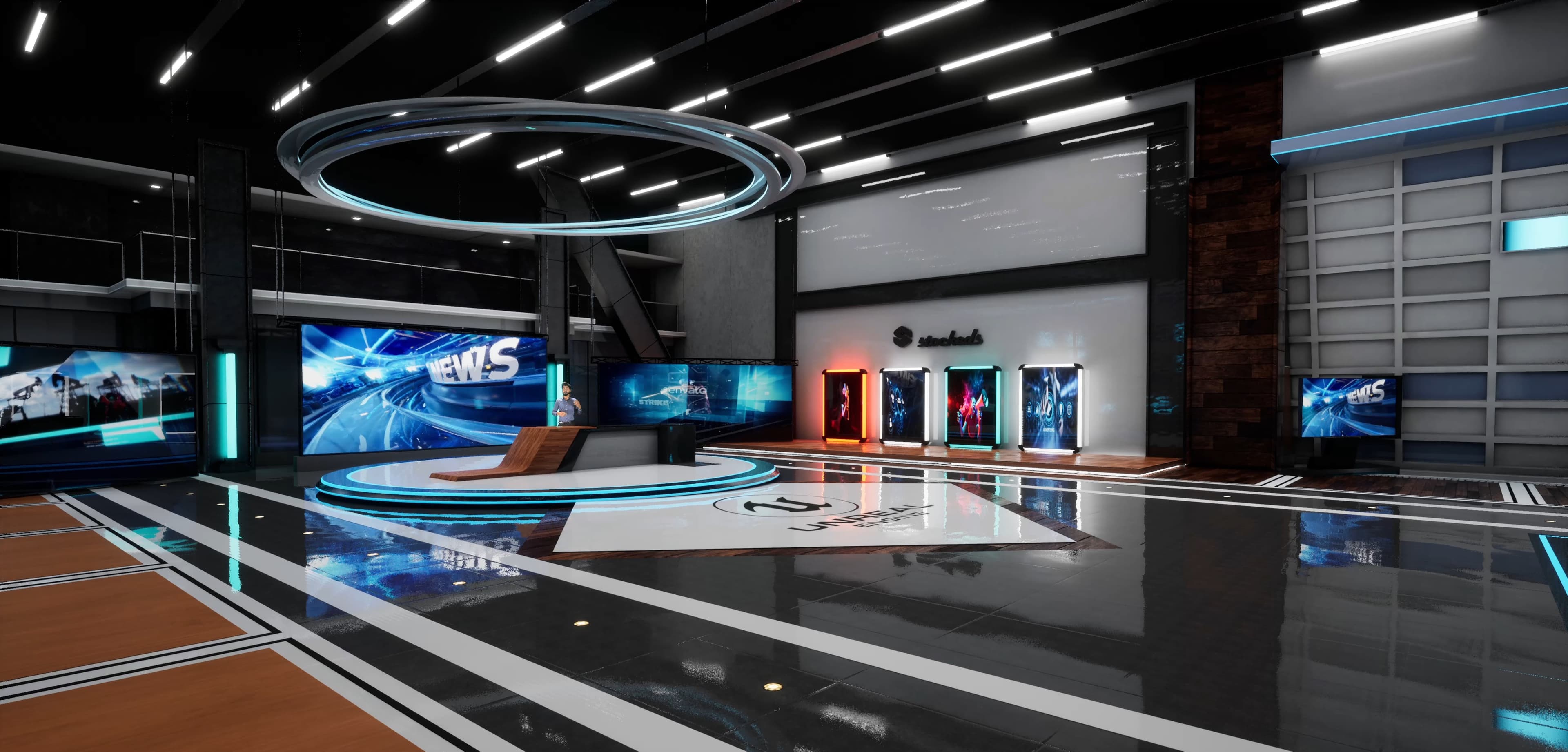 NEWSROOM KVSN6 | Unreal Engine Corporate Virtual Set-4