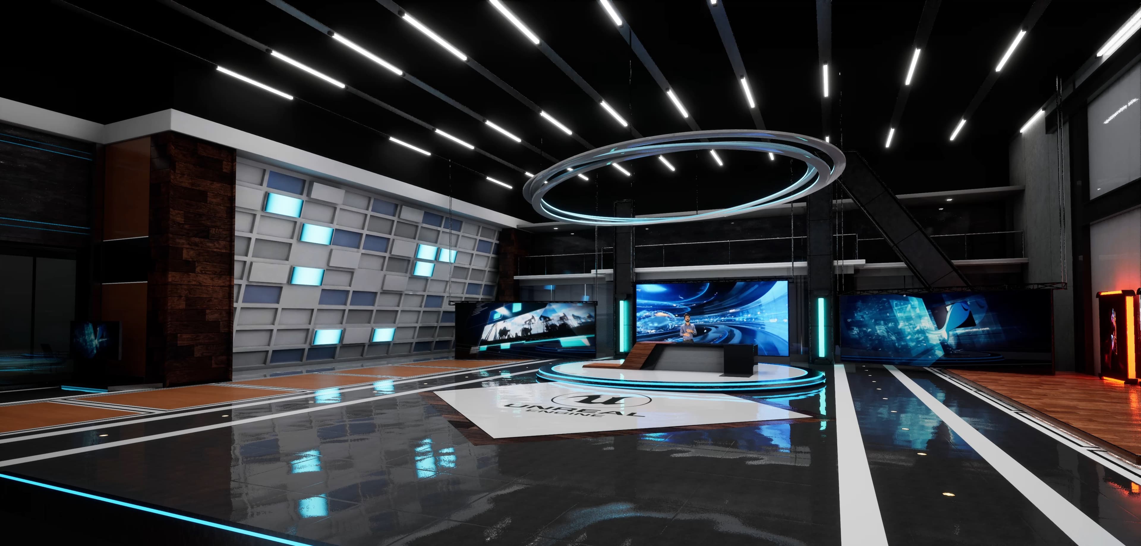 NEWSROOM KVSN6 | Unreal Engine Corporate Virtual Set-7