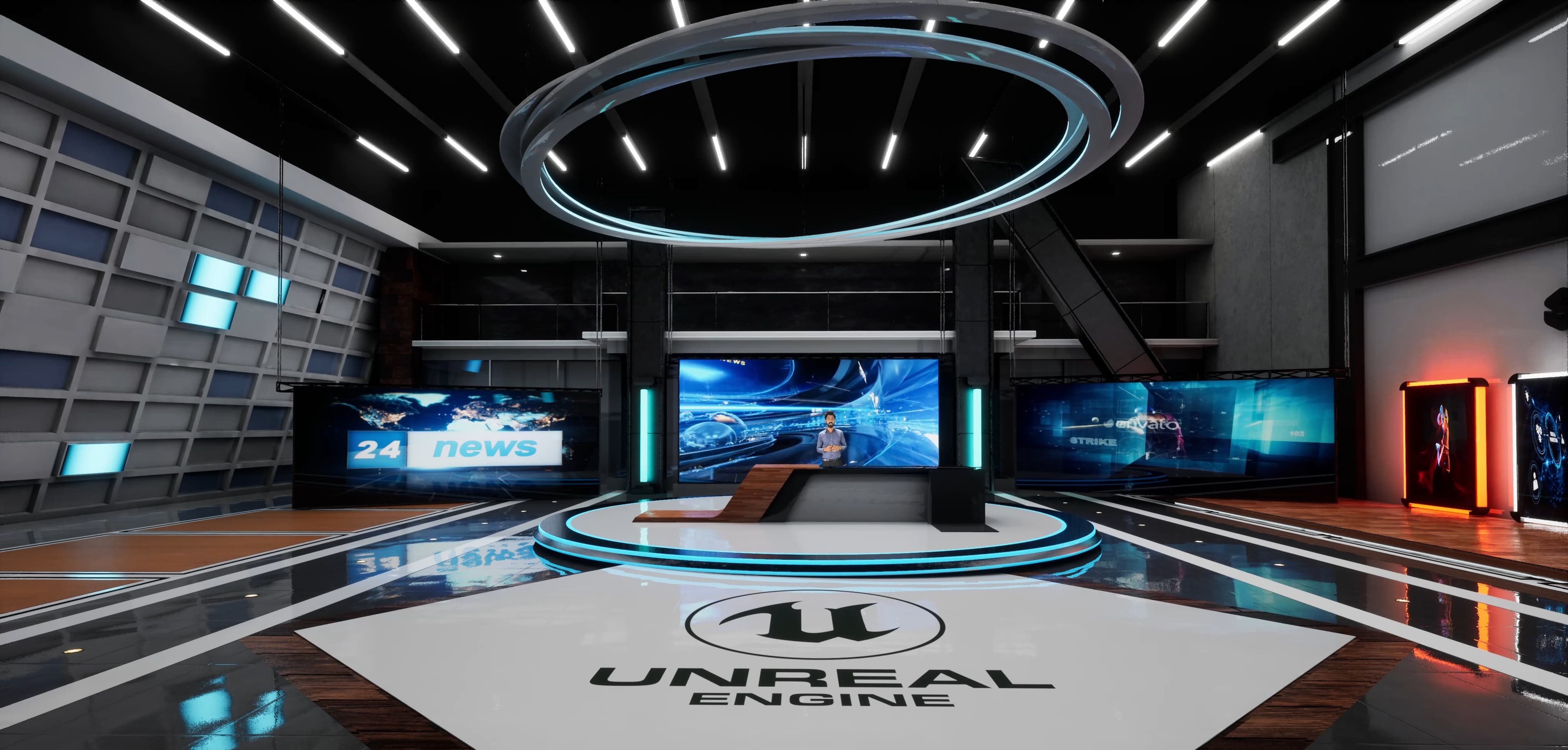 NEWSROOM KVSN6 | Unreal Engine Corporate Virtual Set-8