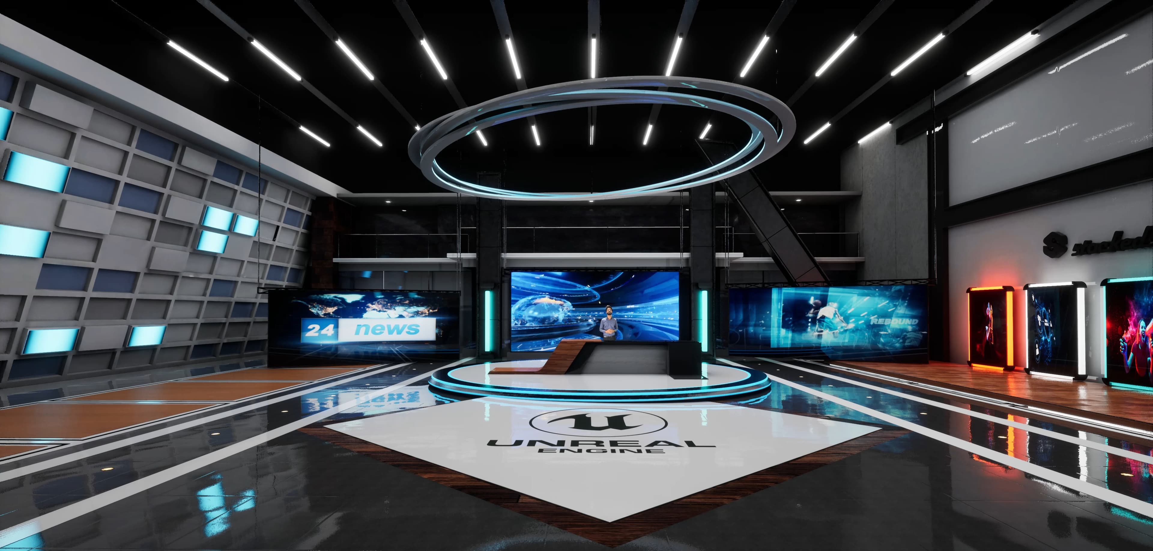 NEWSROOM KVSN6 | Unreal Engine Corporate Virtual Set-9