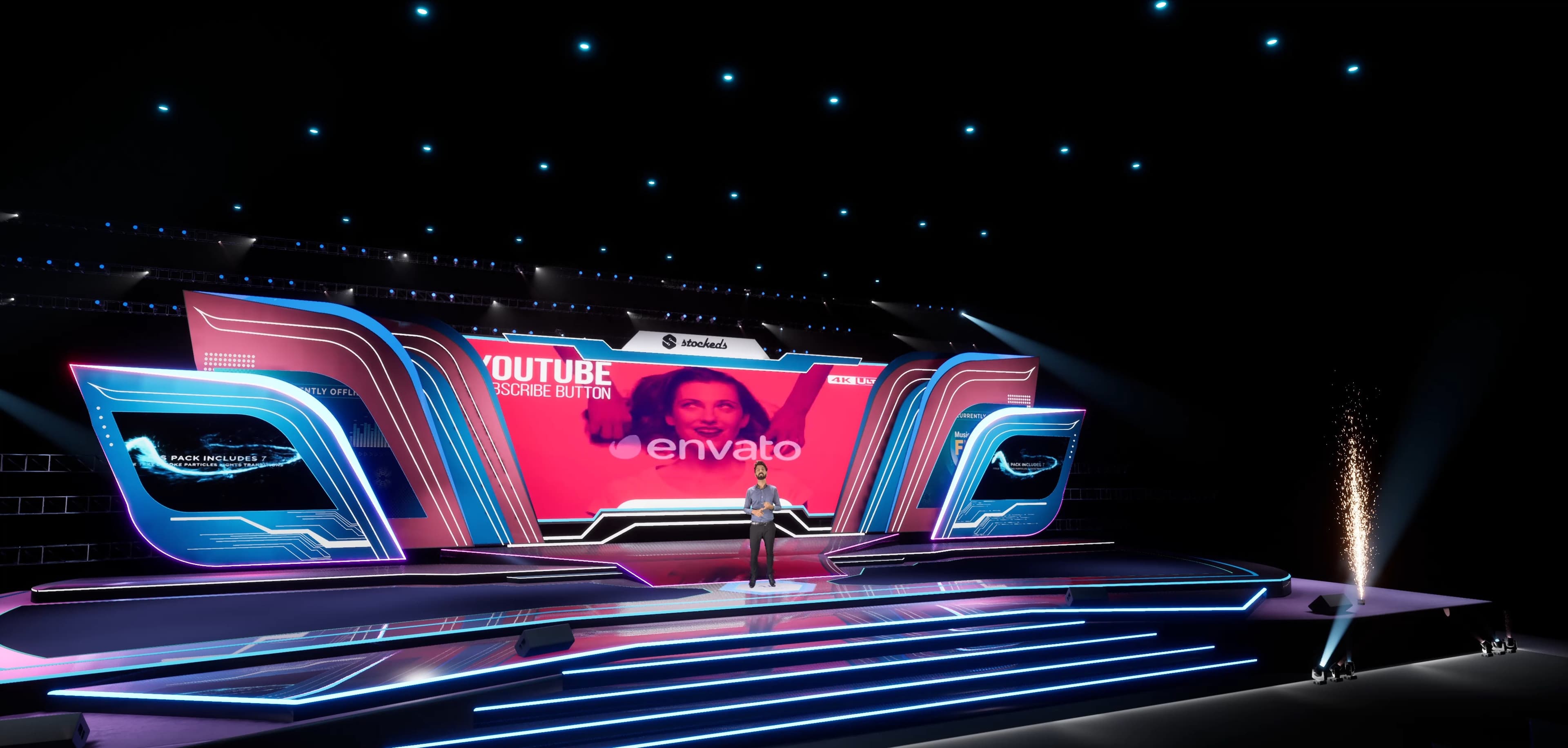 STAGE MARN8 | DMX Pyro | Unreal Engine Corporate Virtual Set-2