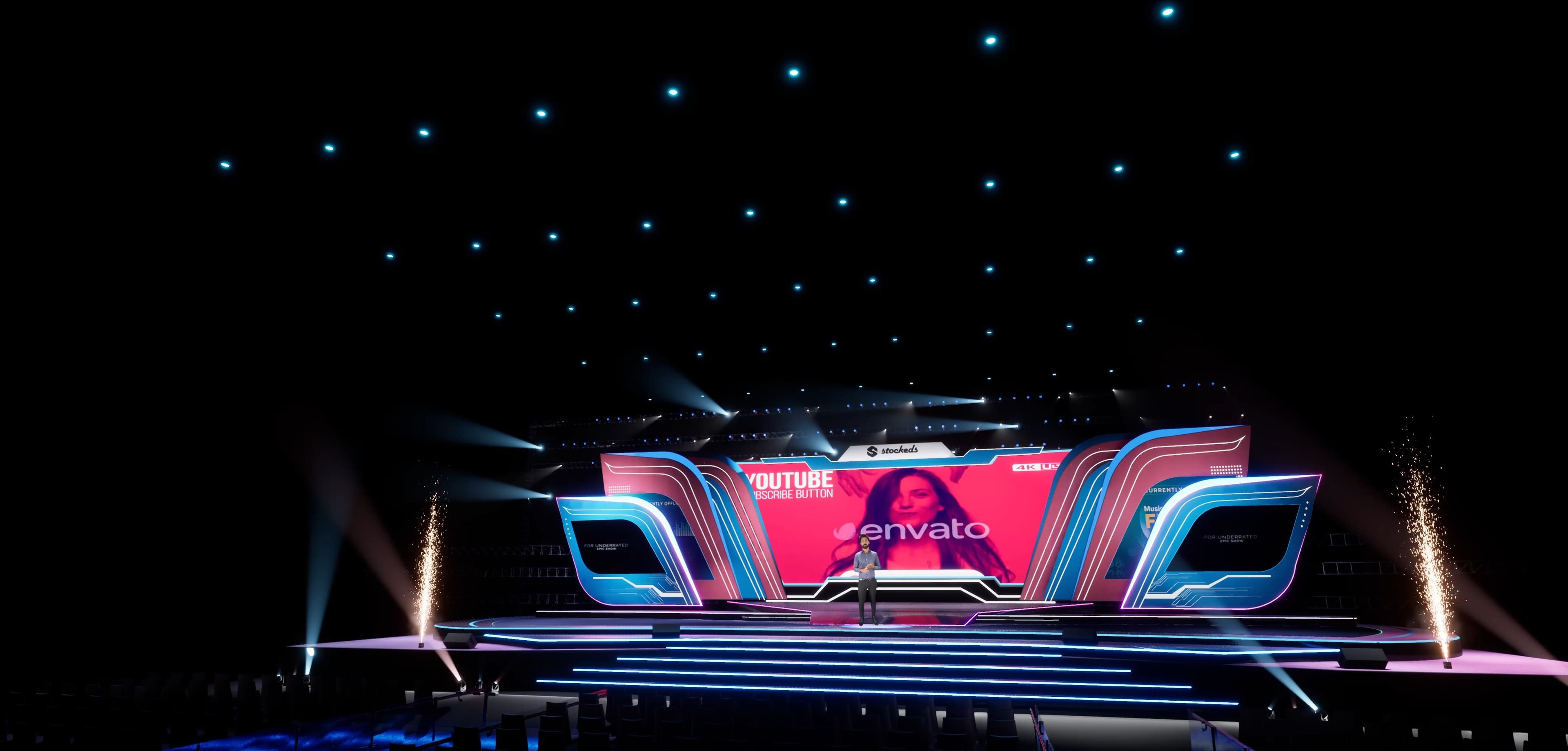 STAGE MARN8 | DMX Pyro | Unreal Engine Corporate Virtual Set-3