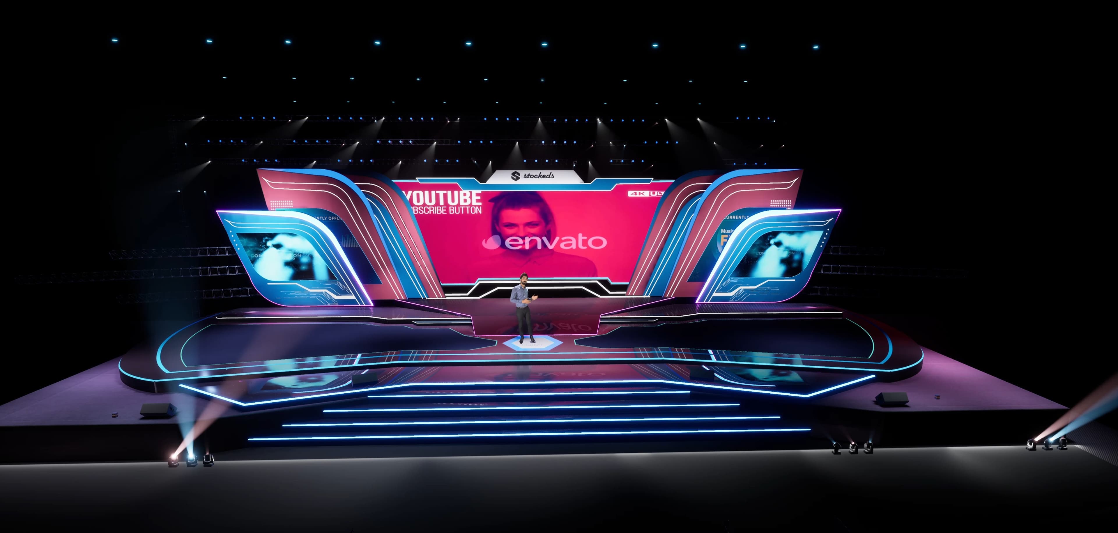 STAGE MARN8 | DMX Pyro | Unreal Engine Corporate Virtual Set-4