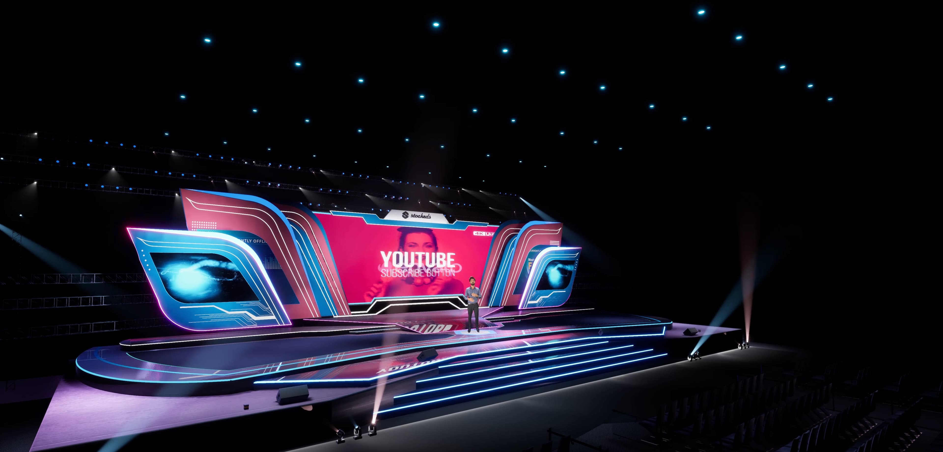 STAGE MARN8 | DMX Pyro | Unreal Engine Corporate Virtual Set-5