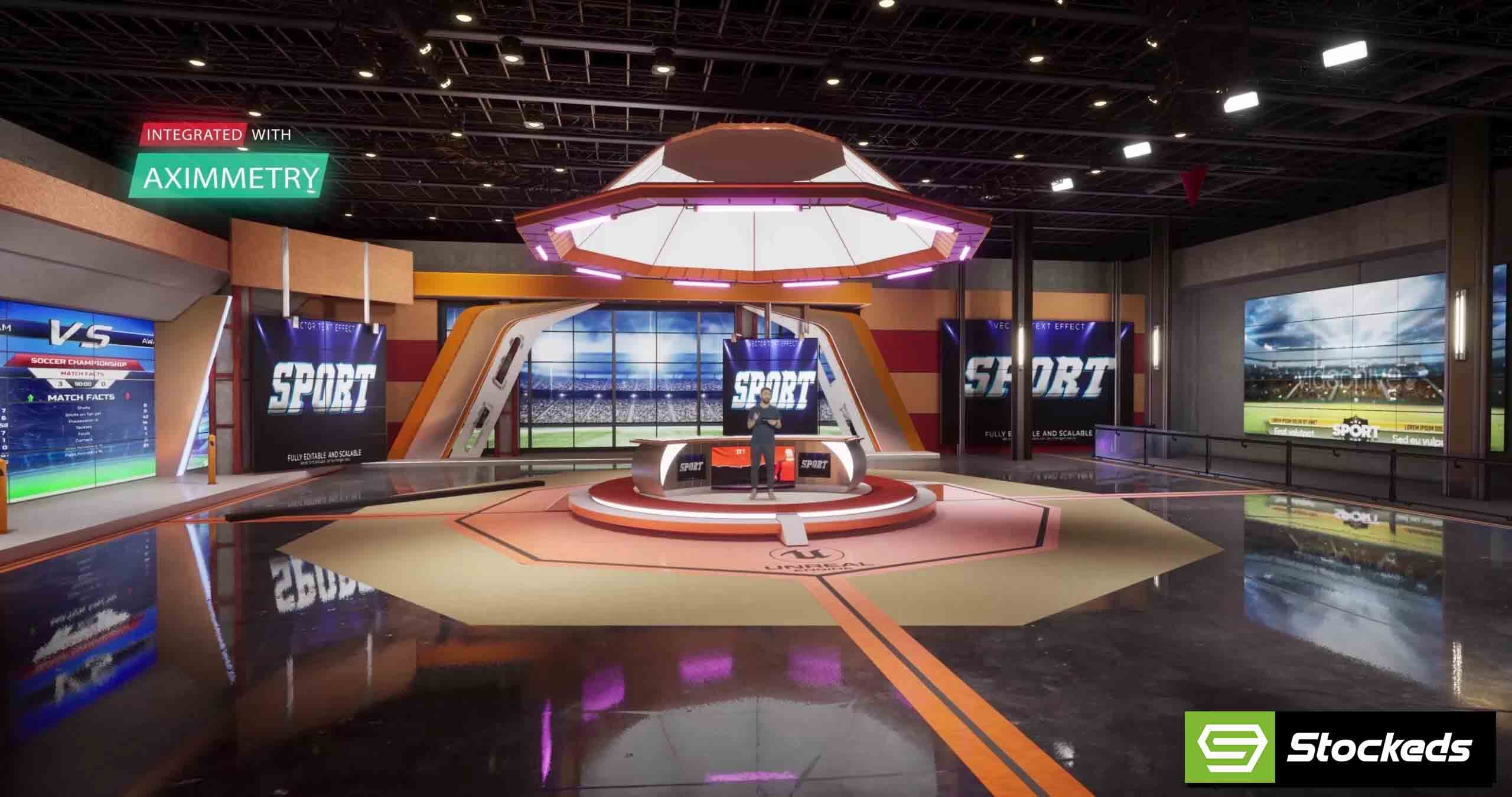 SPORTS TALKSHOW NFLOX | Unreal Engine Corporate Virtual Set