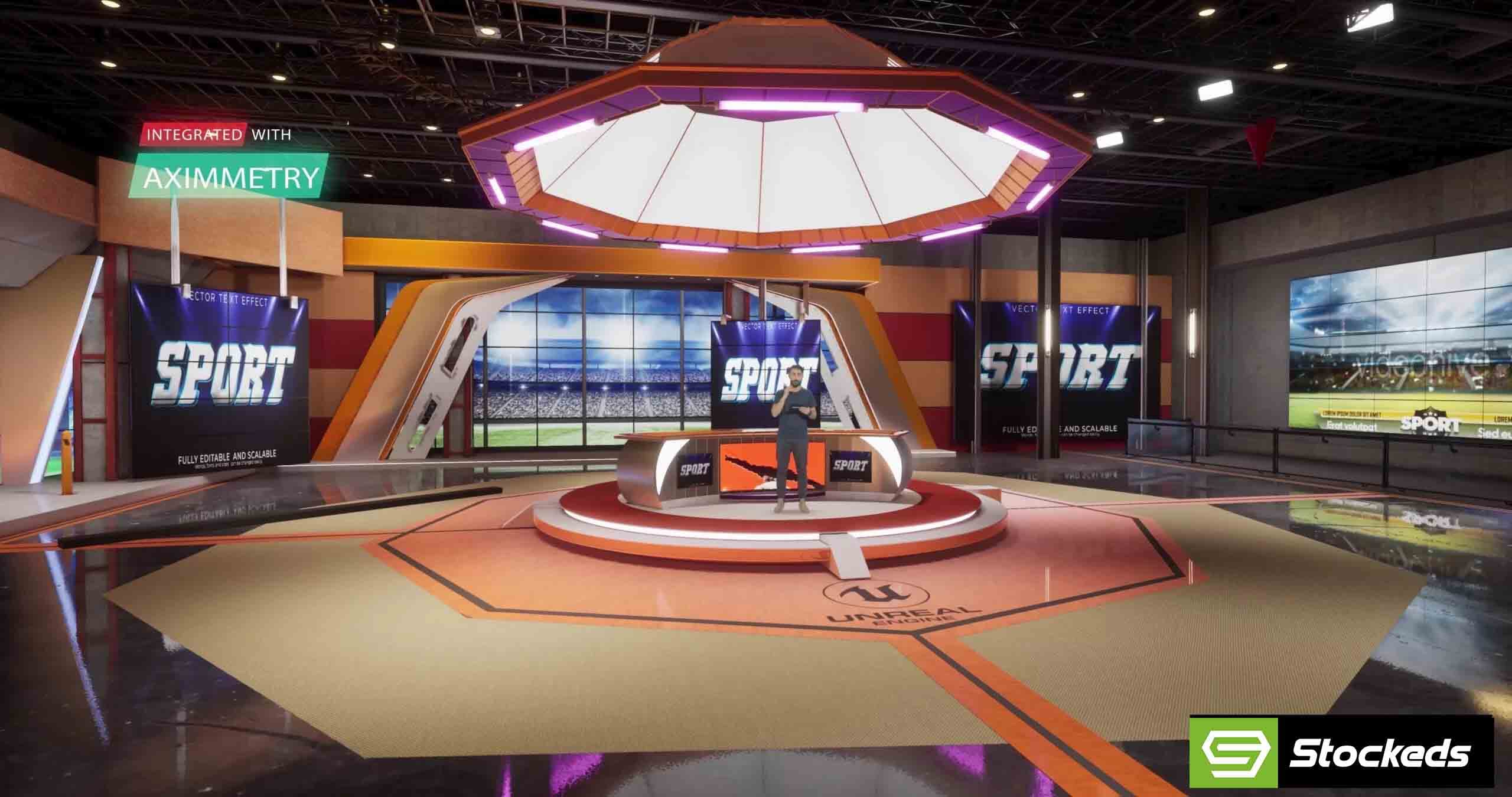 SPORTS TALKSHOW NFLOX | Unreal Engine Corporate Virtual Set-2