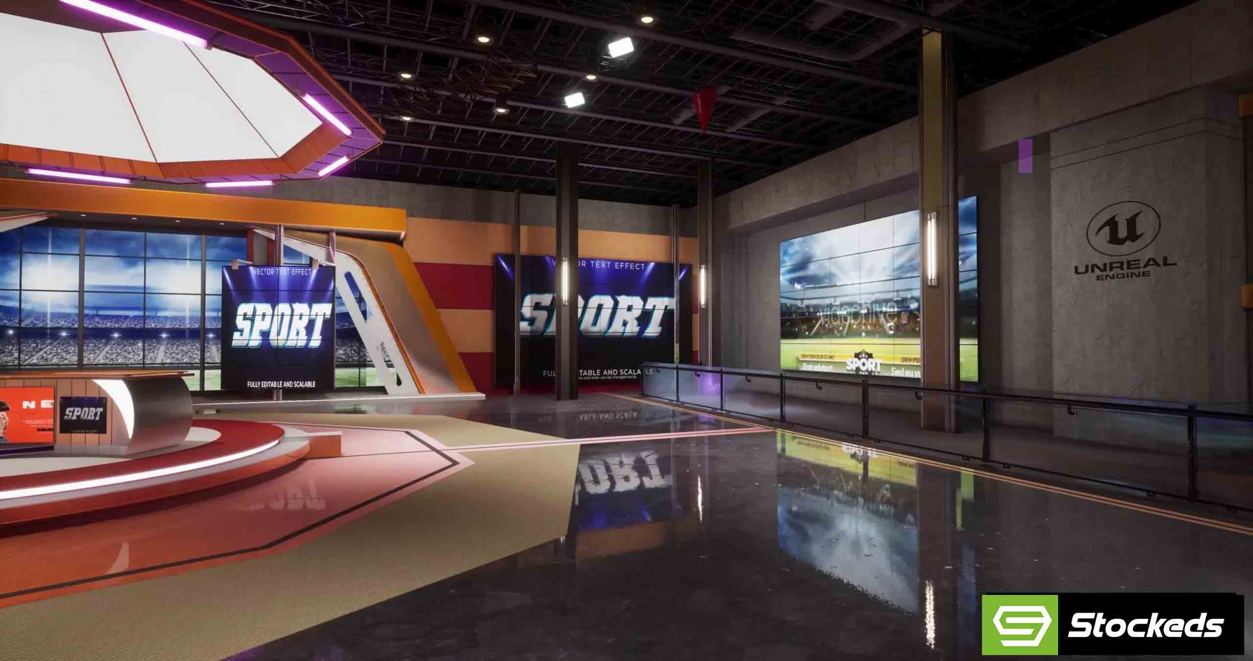 SPORTS TALKSHOW NFLOX | Unreal Engine Corporate Virtual Set-4