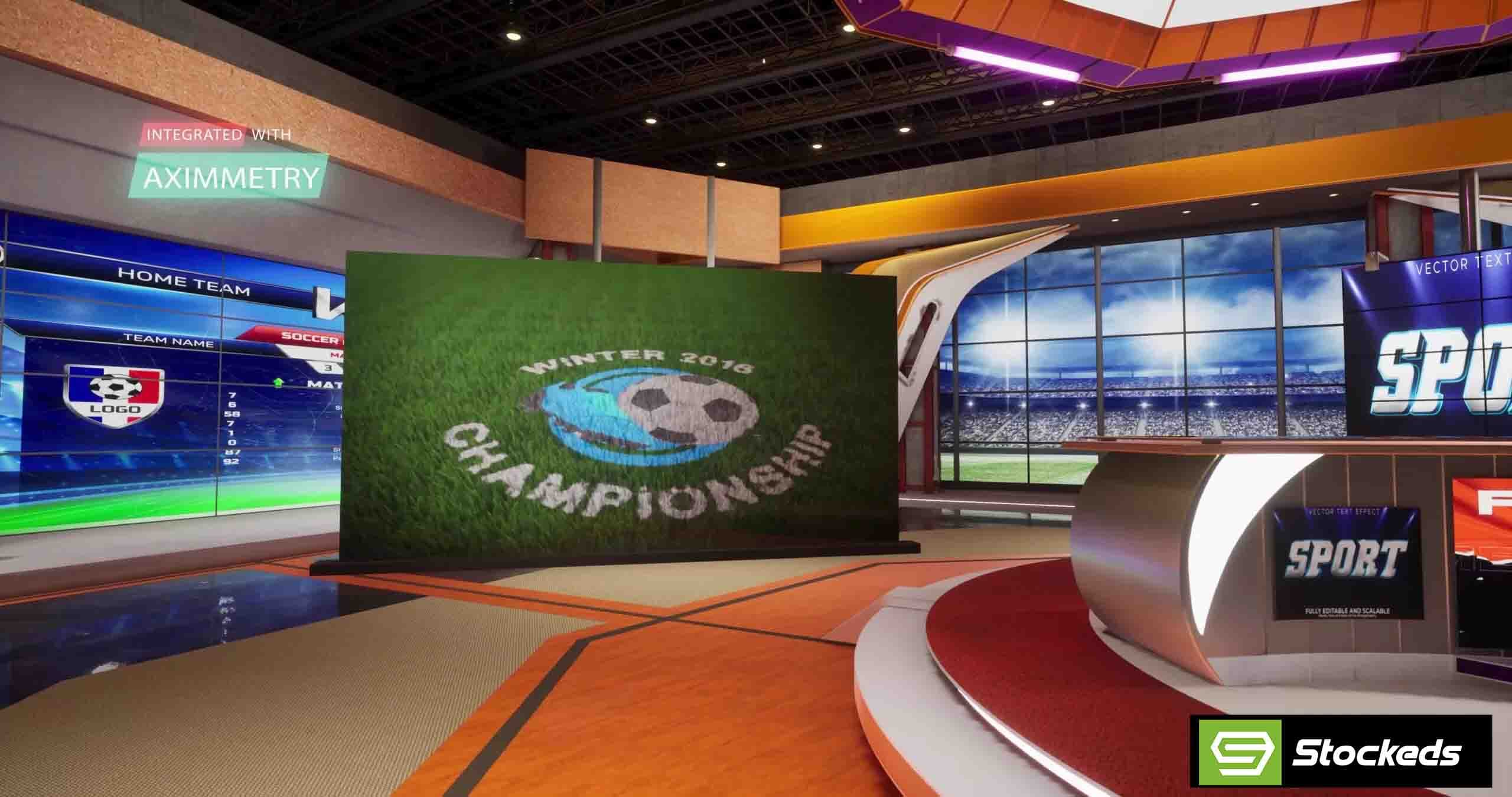 SPORTS TALKSHOW NFLOX | Unreal Engine Corporate Virtual Set-8