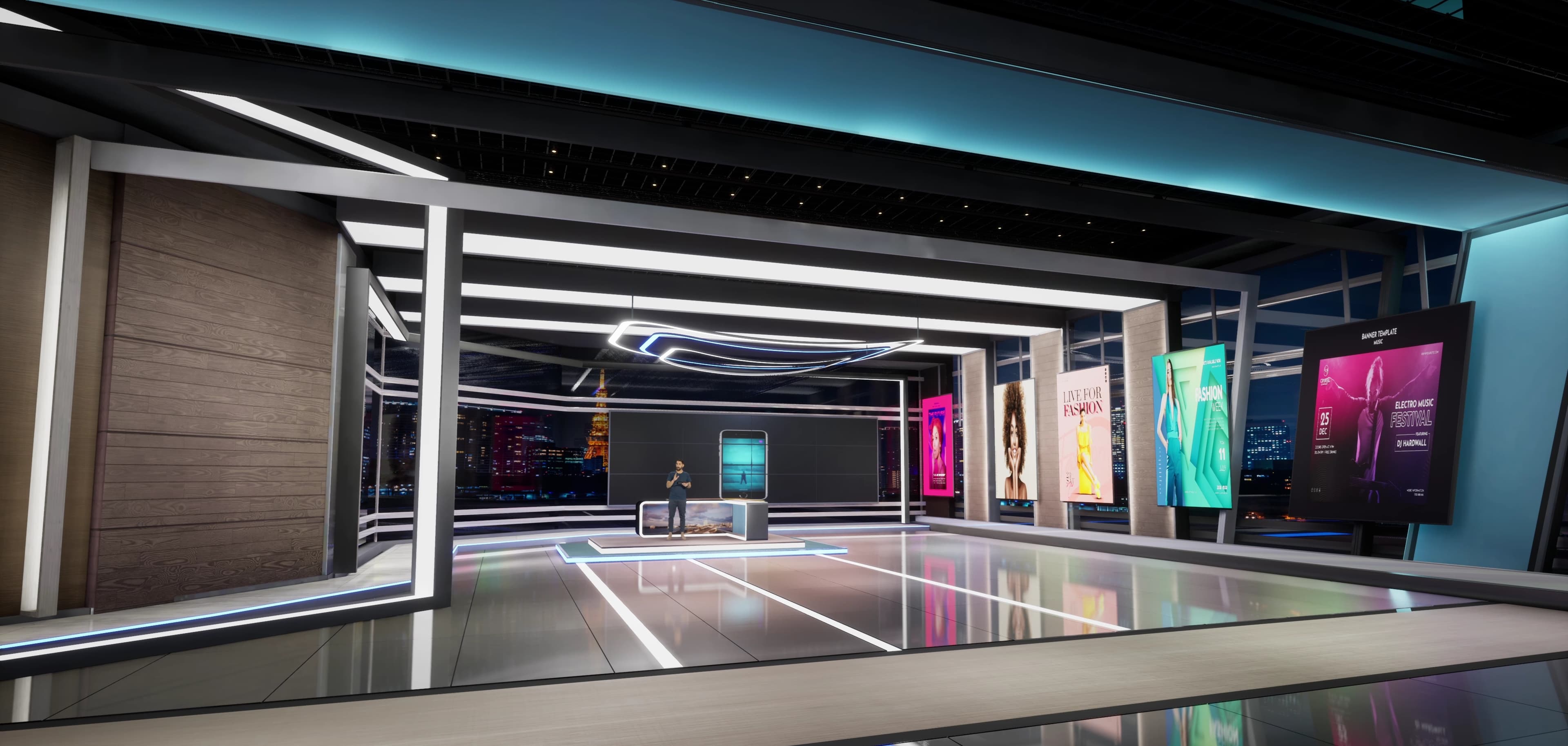 TALKSHOW SM6TY | Unreal Engine Corporate Virtual Set