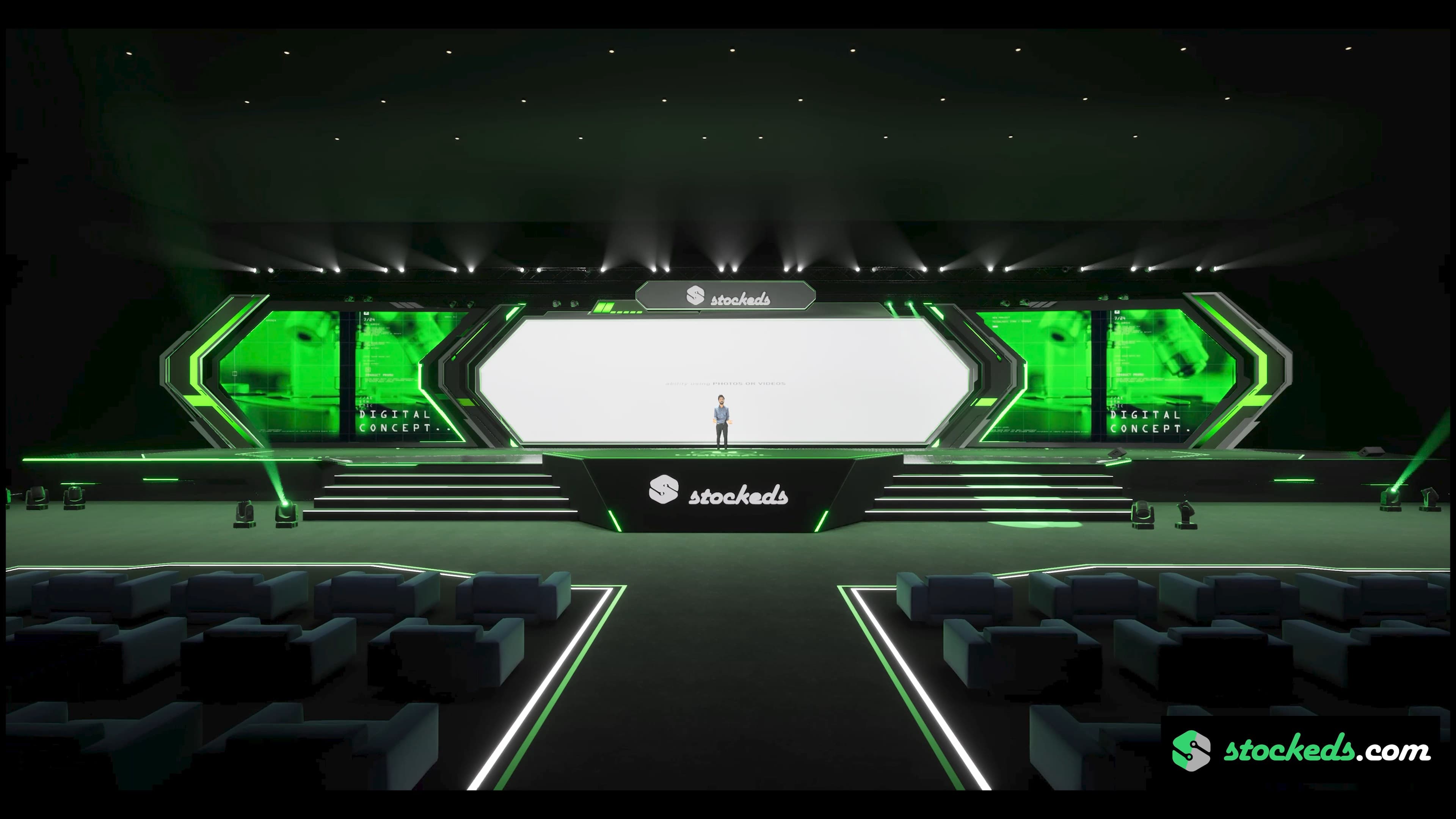 STAGE XYX7S | DMX | Unreal Engine Corporate Virtual Set-6