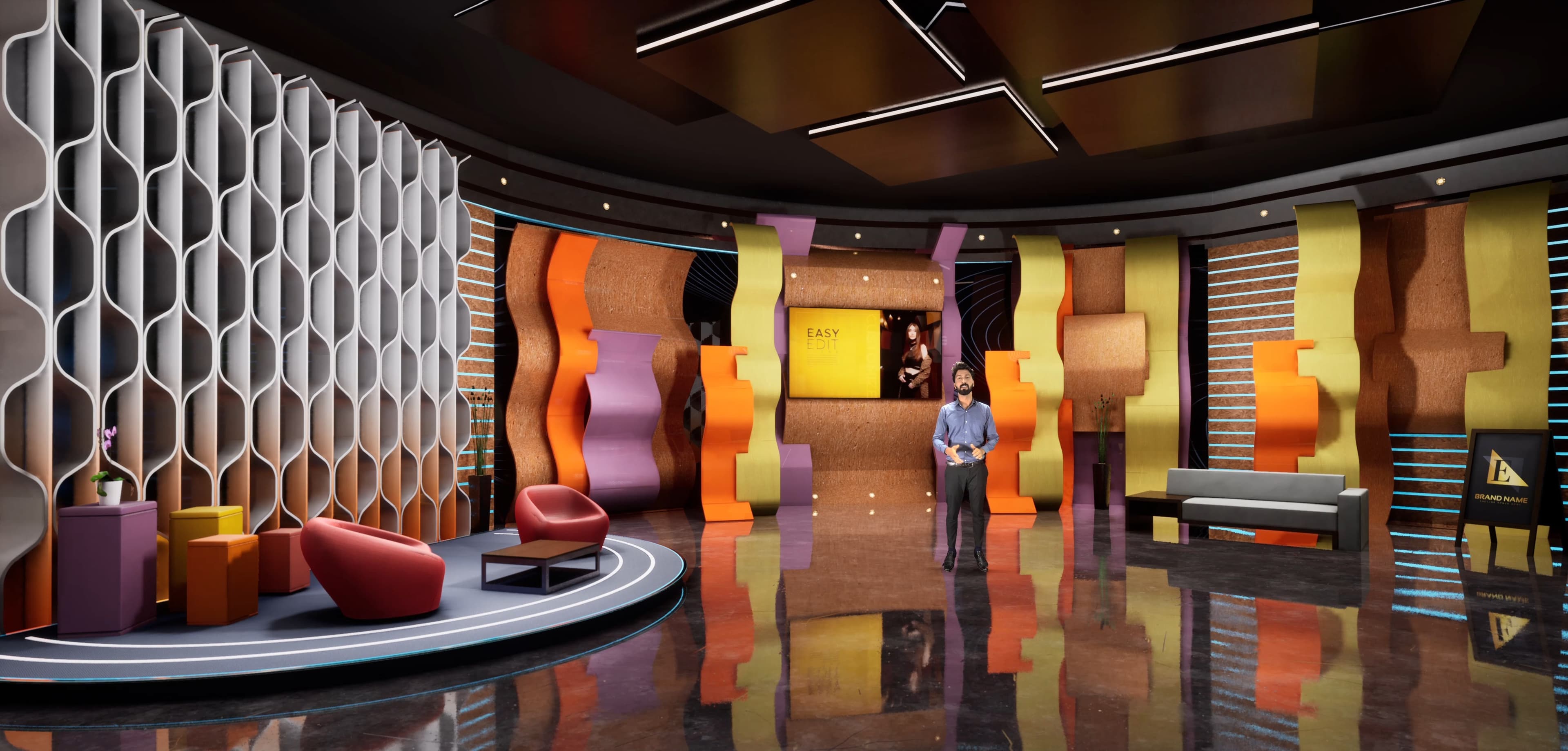 TALKSHOW ACQJM | Unreal Engine Corporate Virtual Set-3