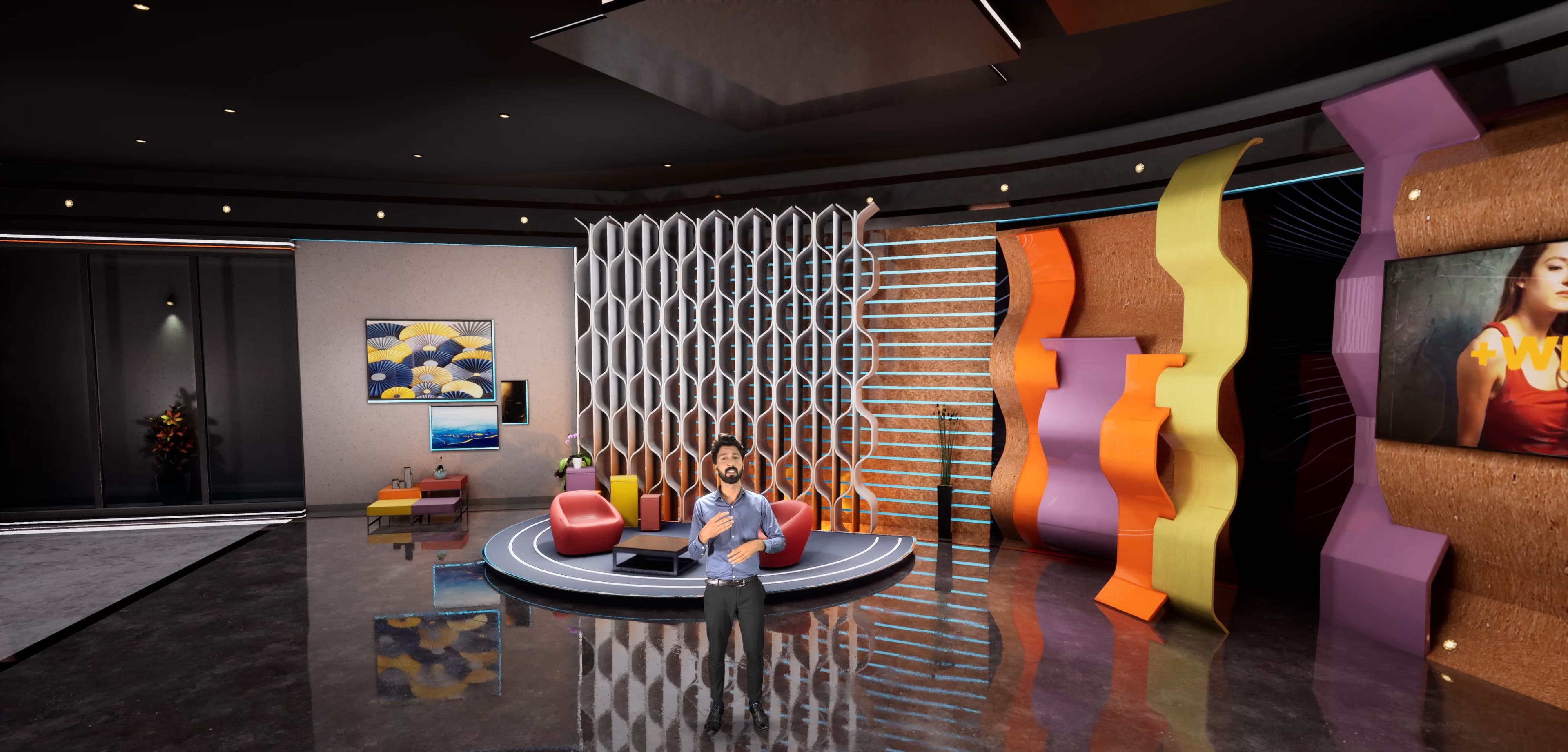 TALKSHOW ACQJM | Unreal Engine Corporate Virtual Set-4