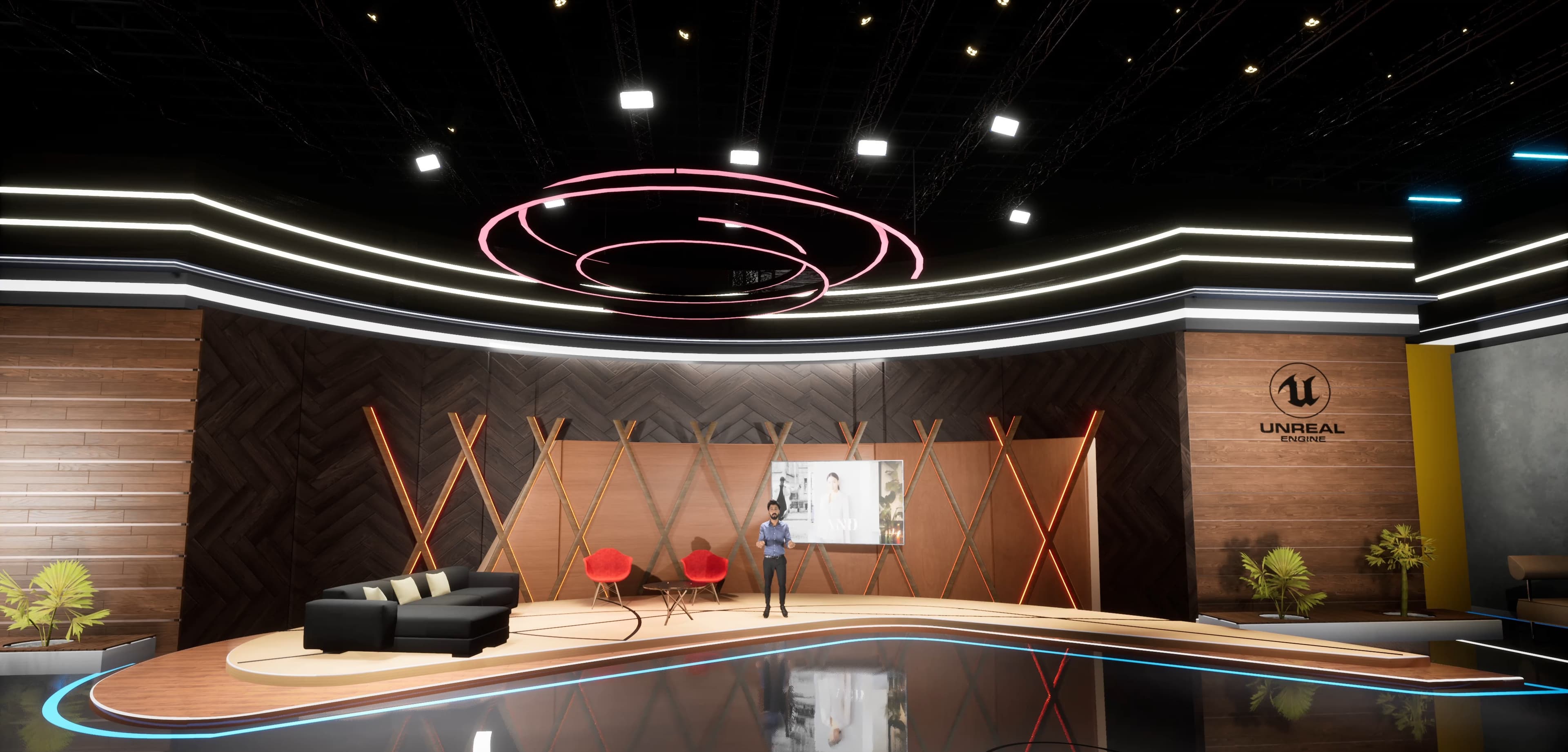 TALKSHOW EST8I | Unreal Engine Corporate Virtual Set-6