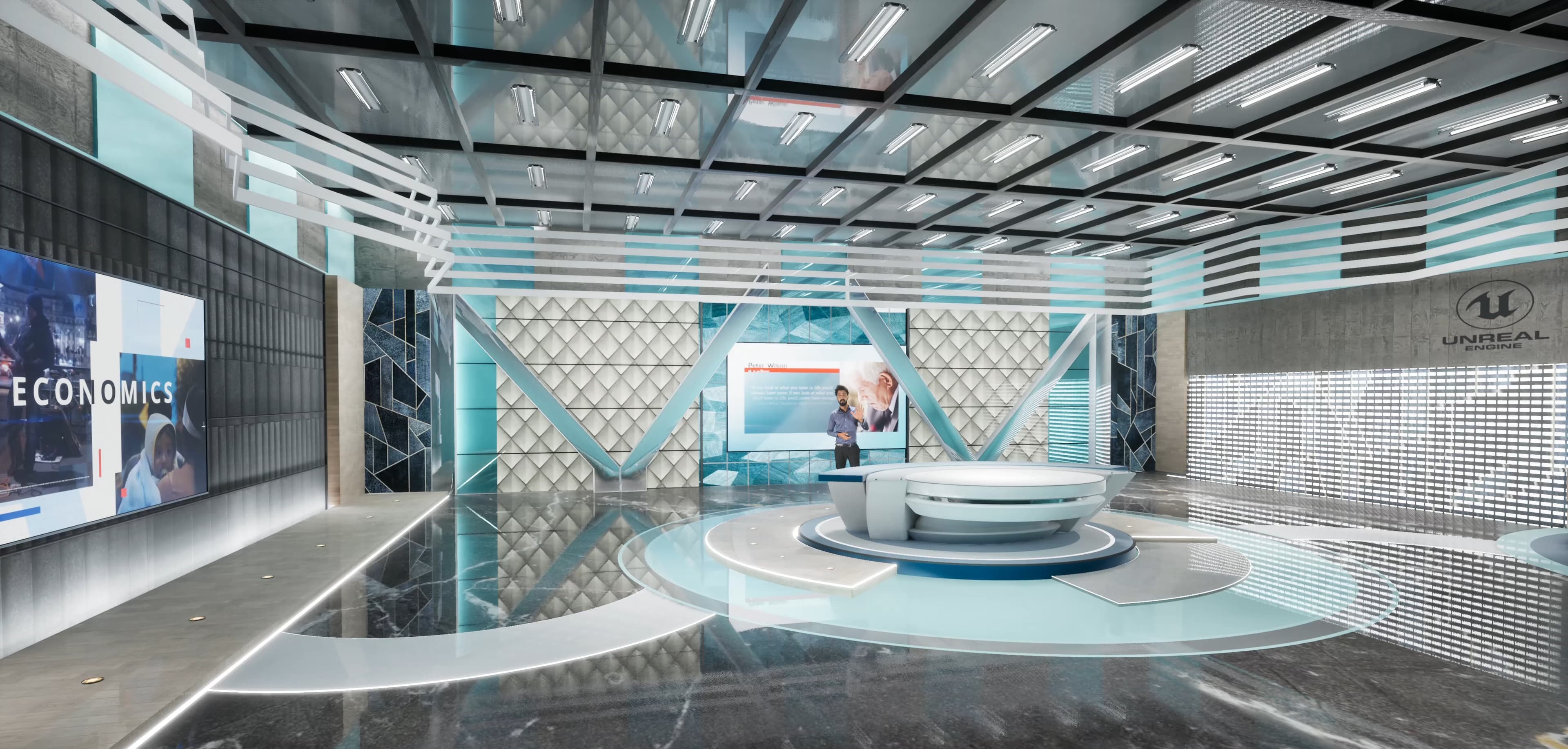 NEWSROOM AAOF1 | Unreal Engine Corporate Virtual Set