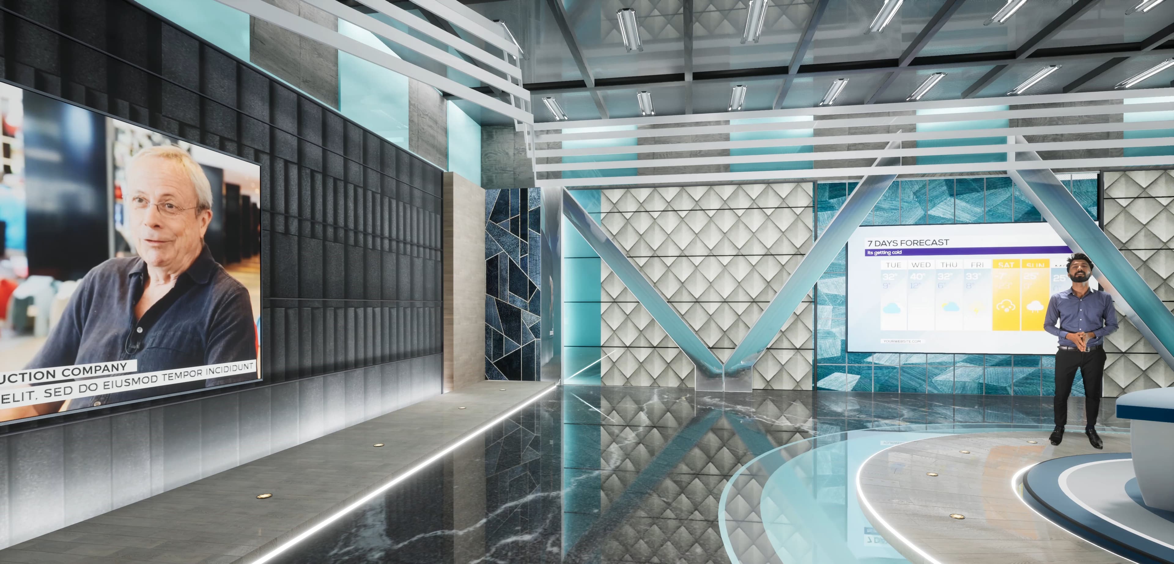 NEWSROOM AAOF1 | Unreal Engine Corporate Virtual Set-3