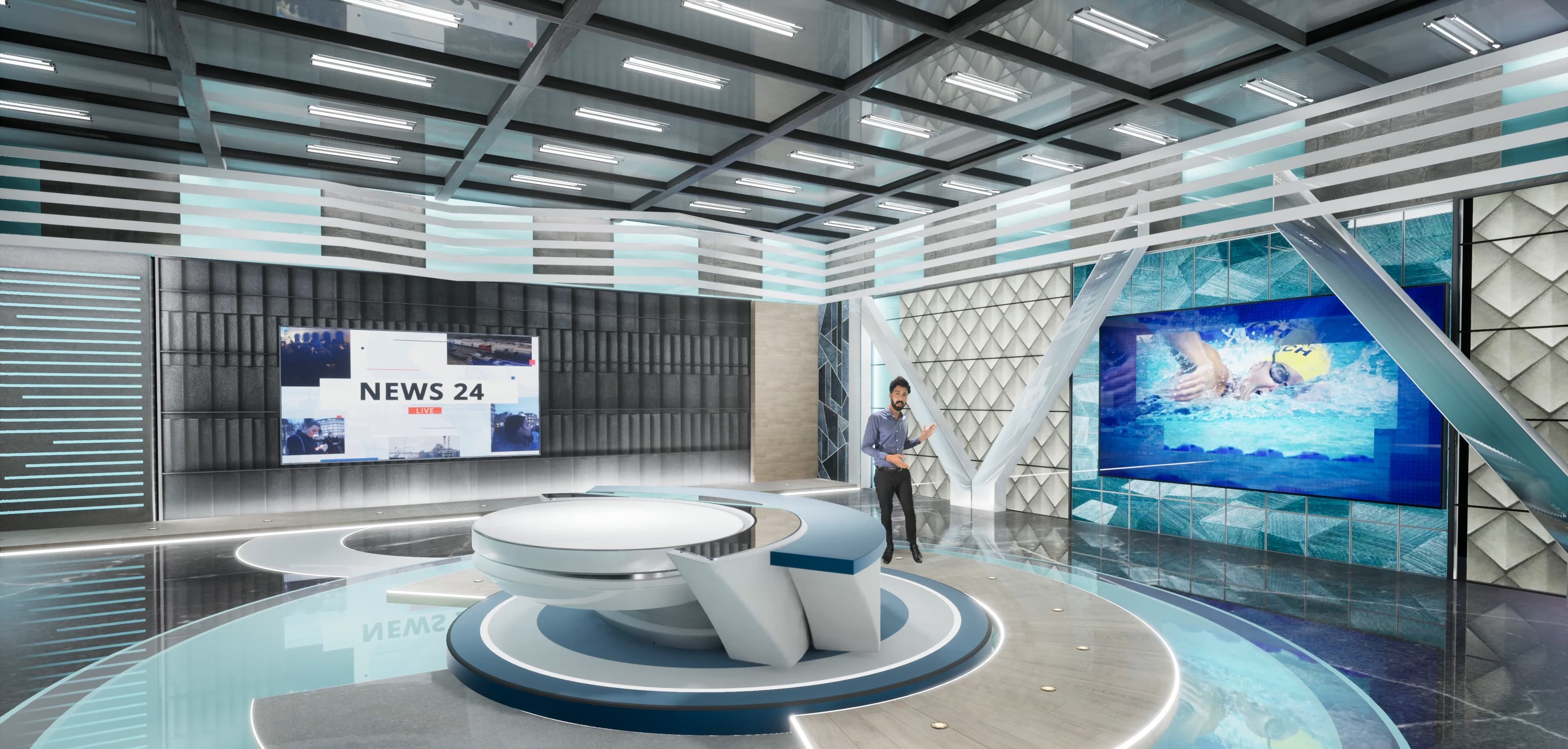NEWSROOM AAOF1 | Unreal Engine Corporate Virtual Set-4