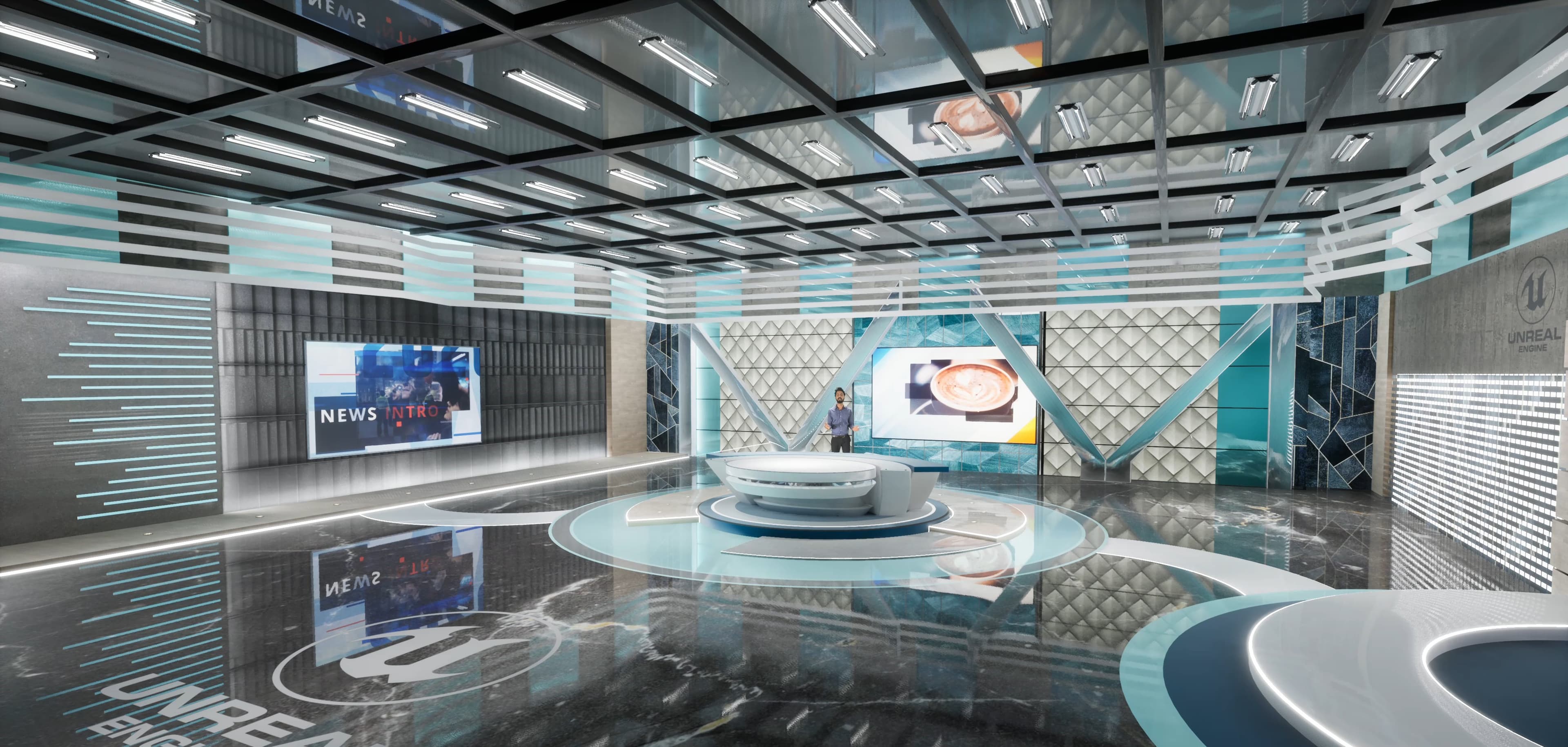 NEWSROOM AAOF1 | Unreal Engine Corporate Virtual Set-6