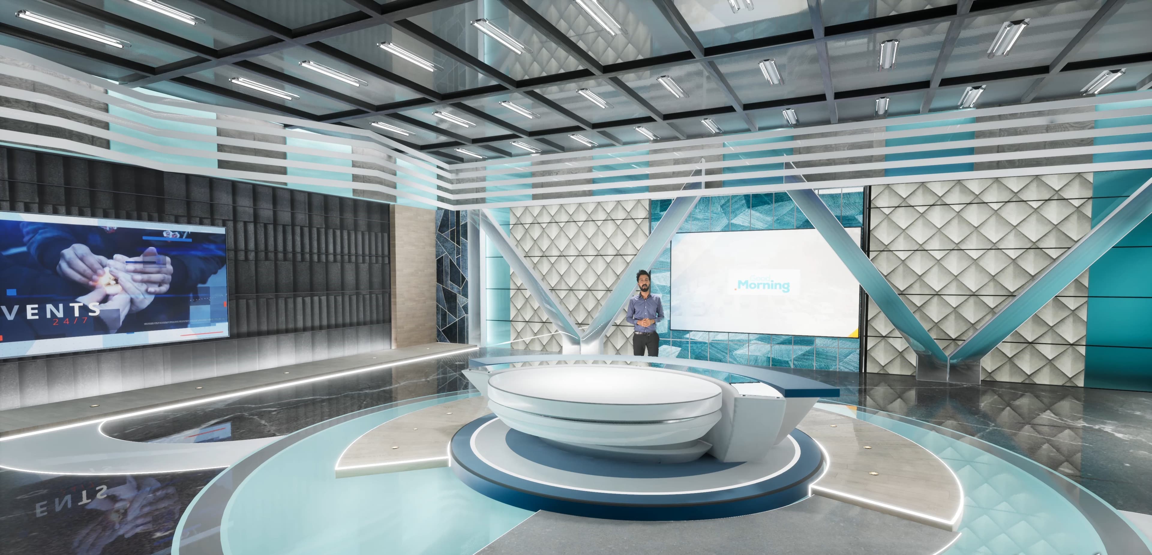 NEWSROOM AAOF1 | Unreal Engine Corporate Virtual Set-7