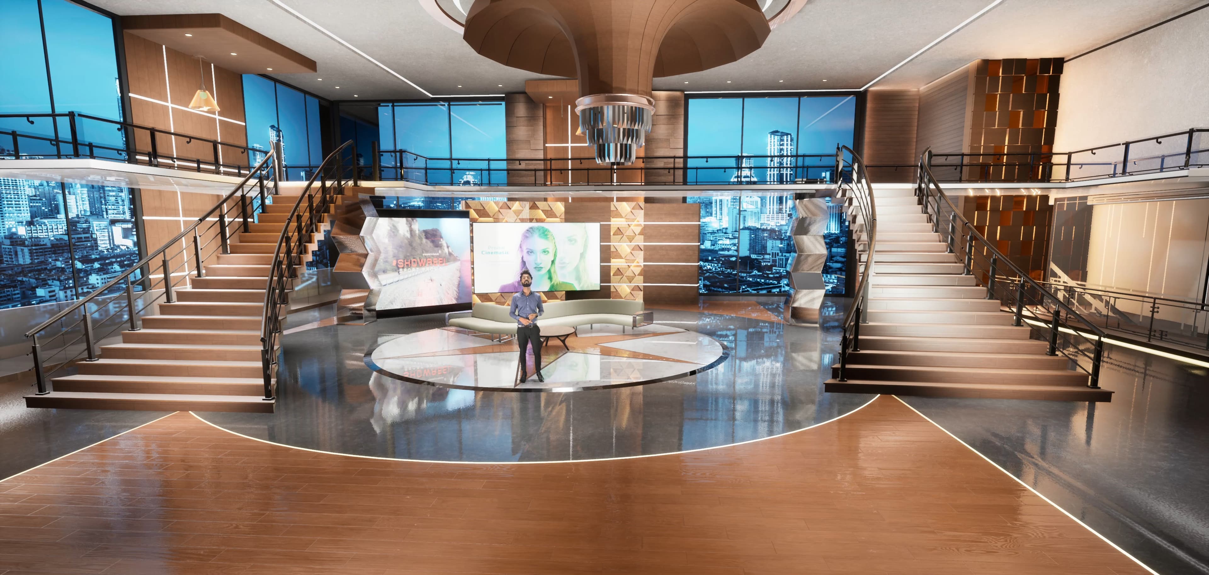 TALKSHOW AQRY3U | Unreal Engine Corporate Virtual Set-2