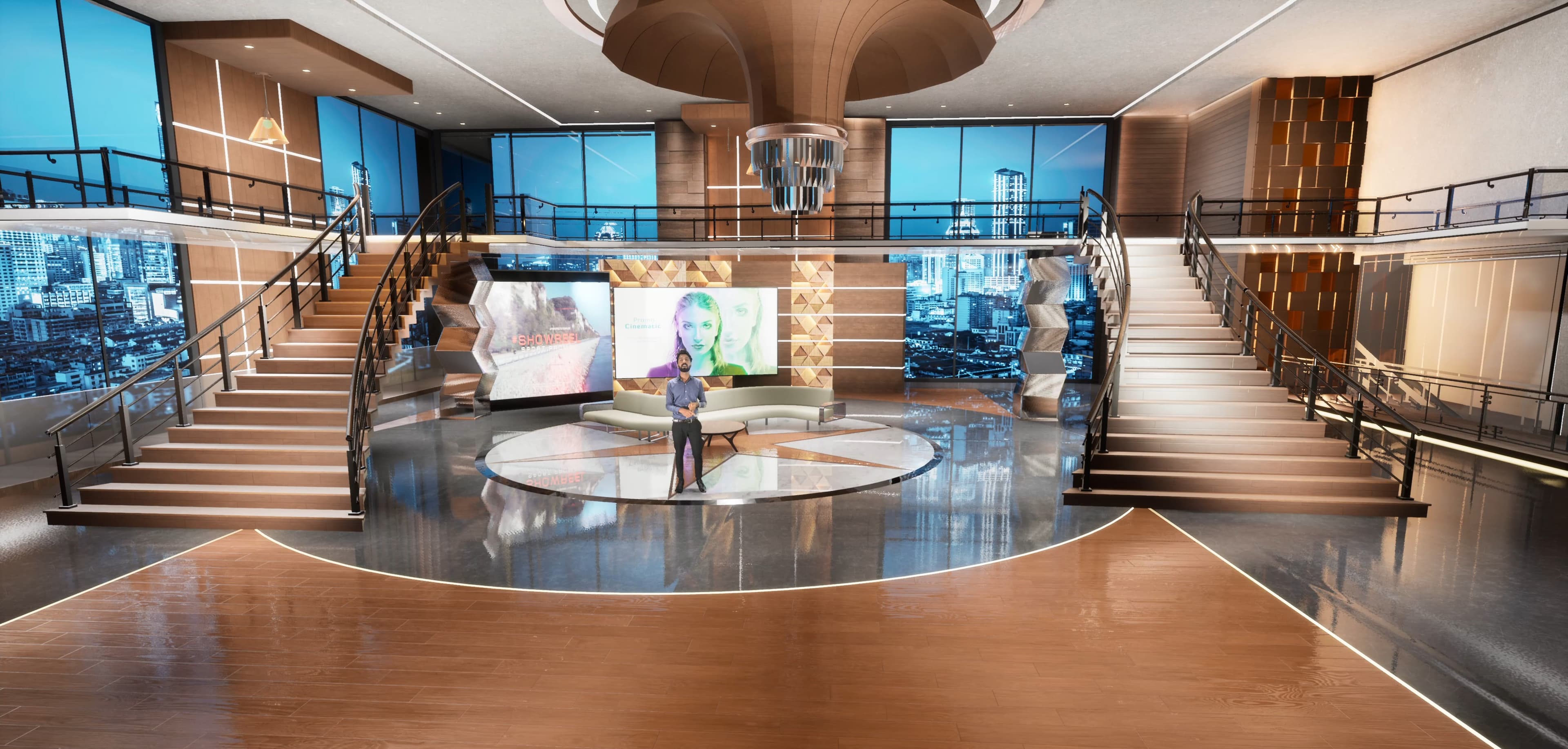 TALKSHOW AQRY3U | Unreal Engine Corporate Virtual Set-3