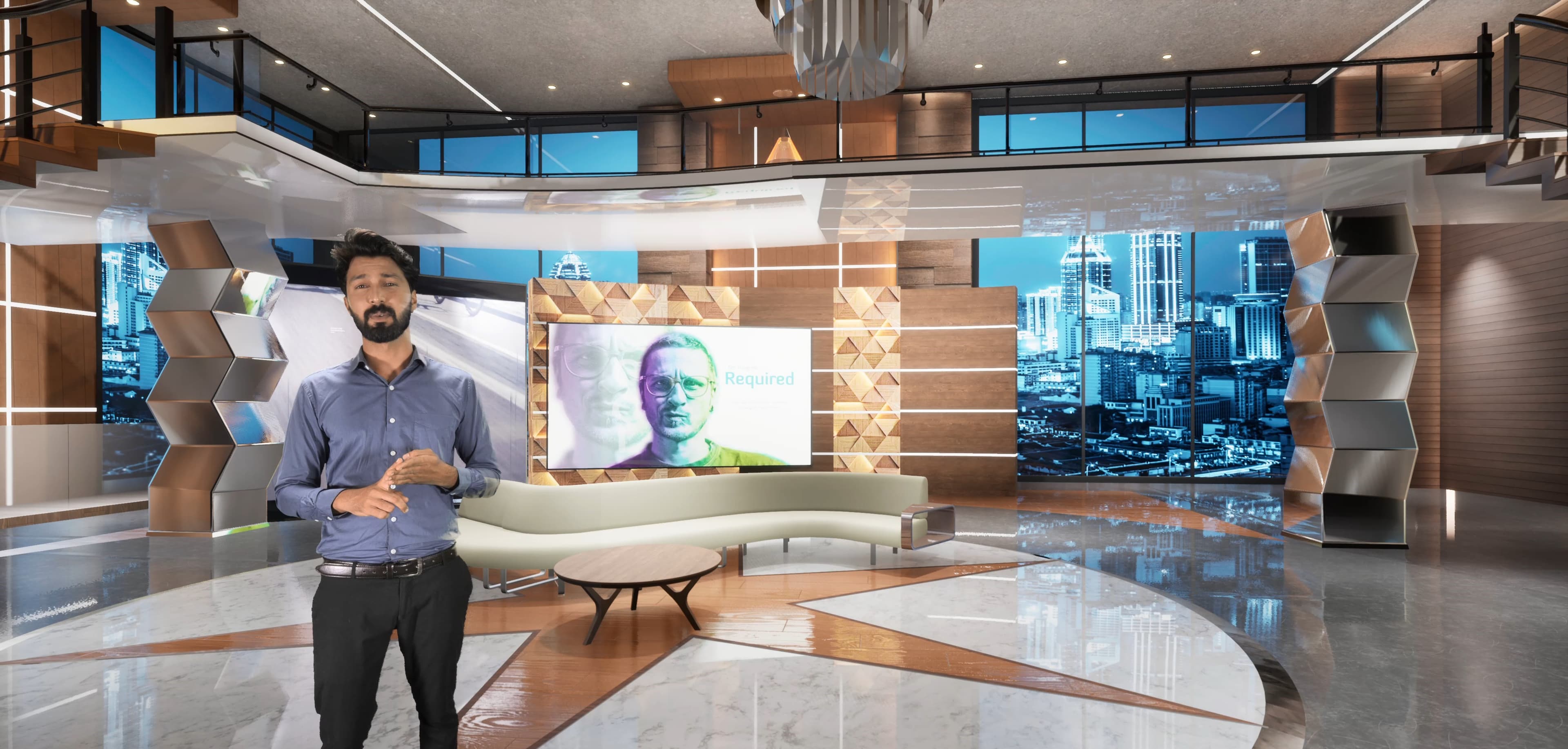 TALKSHOW AQRY3U | Unreal Engine Corporate Virtual Set-5