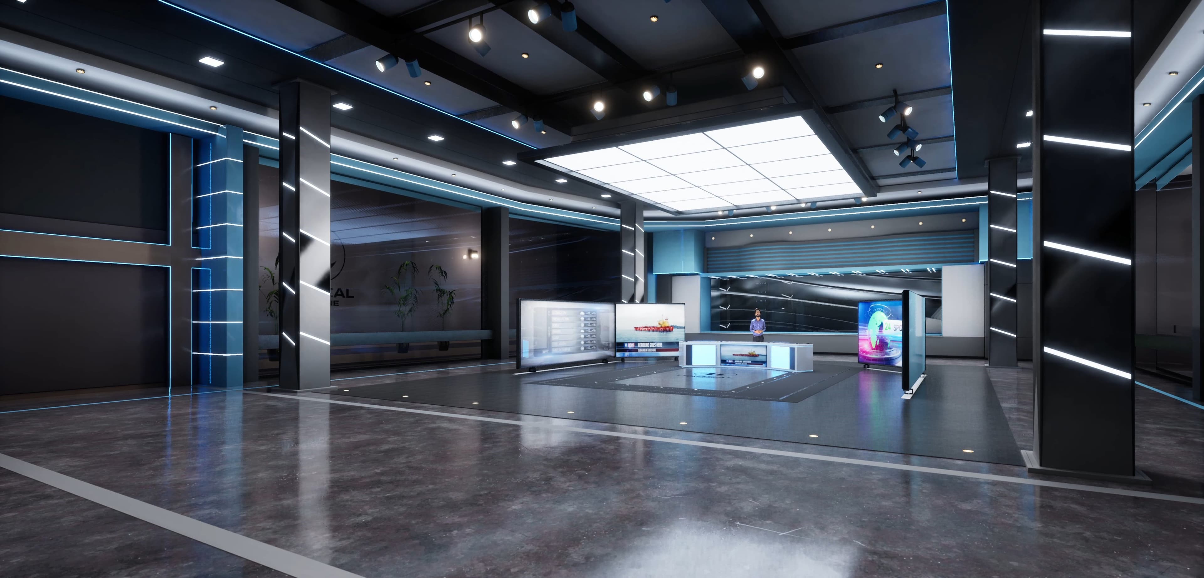 NEWSROOM DTJL4 | Unreal Engine Corporate Virtual Set-8