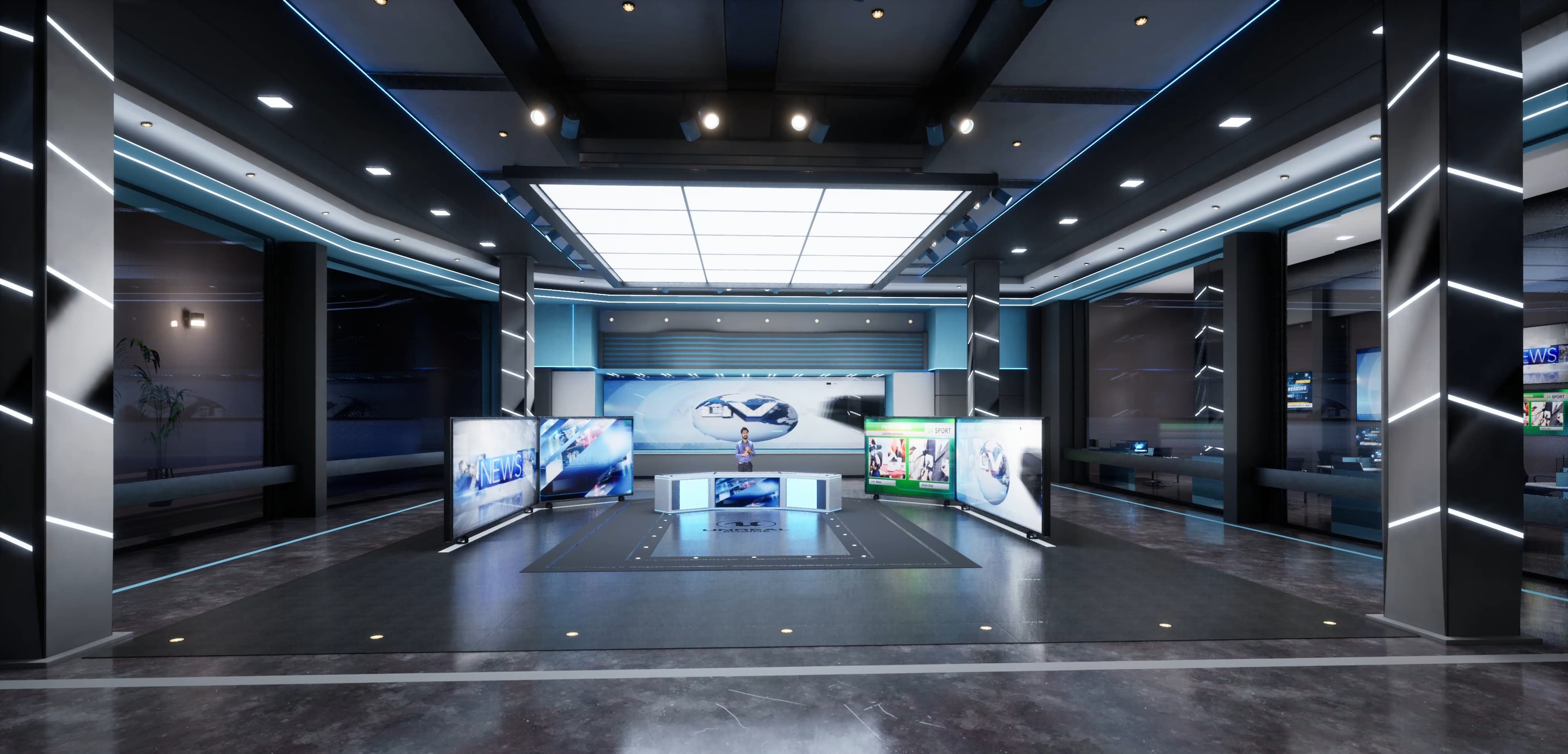 NEWSROOM DTJL4 | Unreal Engine Corporate Virtual Set-2