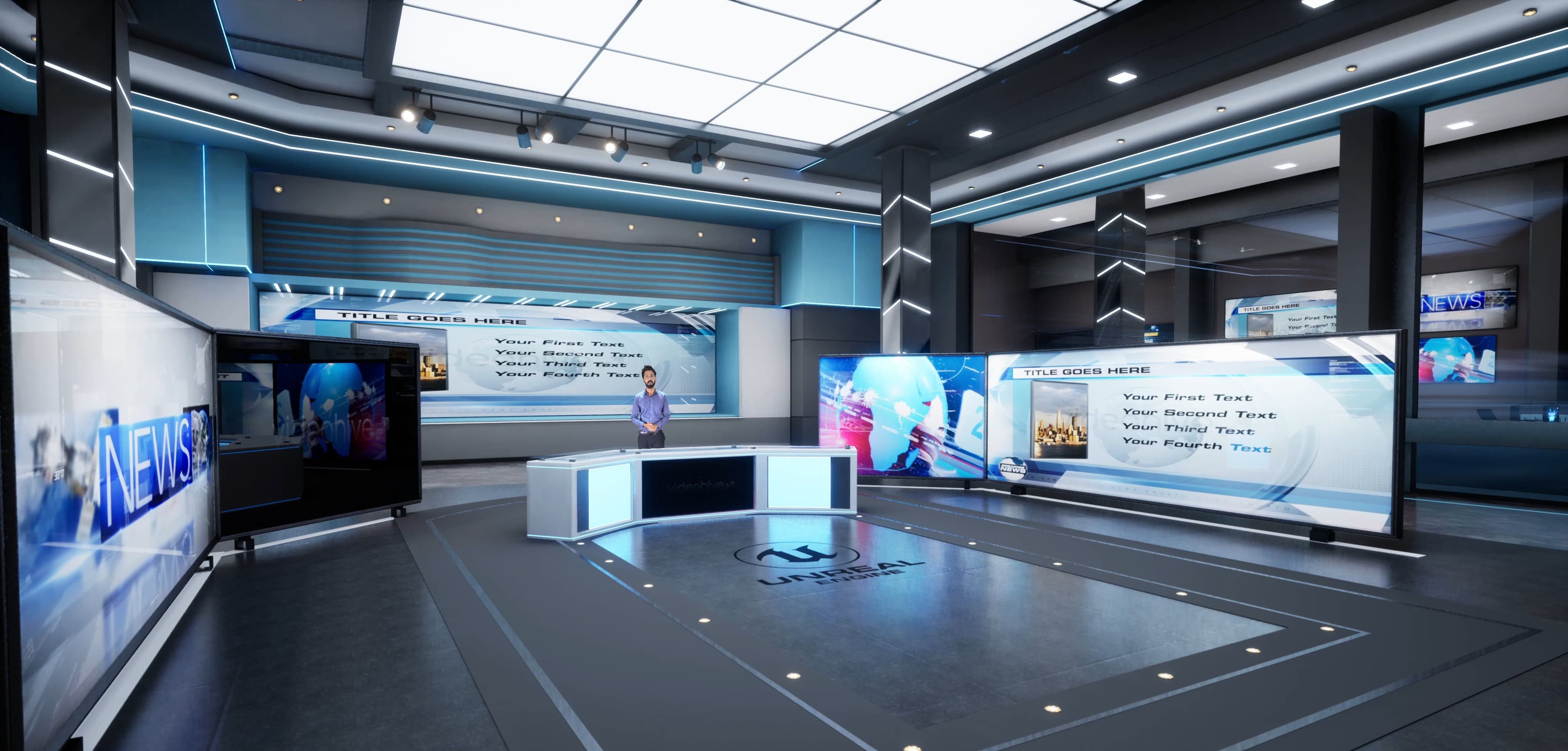 NEWSROOM DTJL4 | Unreal Engine Corporate Virtual Set-6